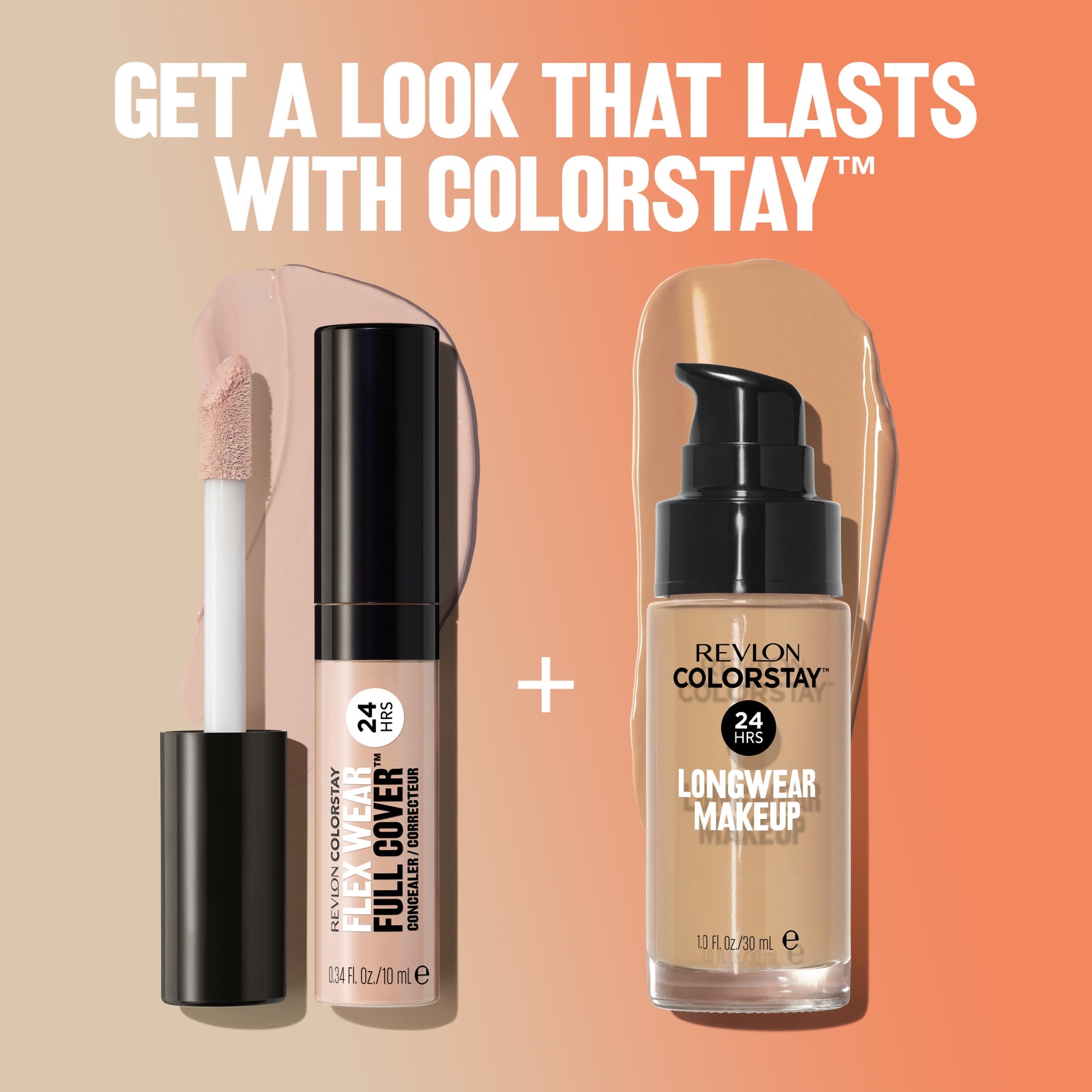 Revlon ColorStay Flex Wear Concealer, Full Coverage, 24HR Wear, 070 Nutmeg, 0.34 fl oz
