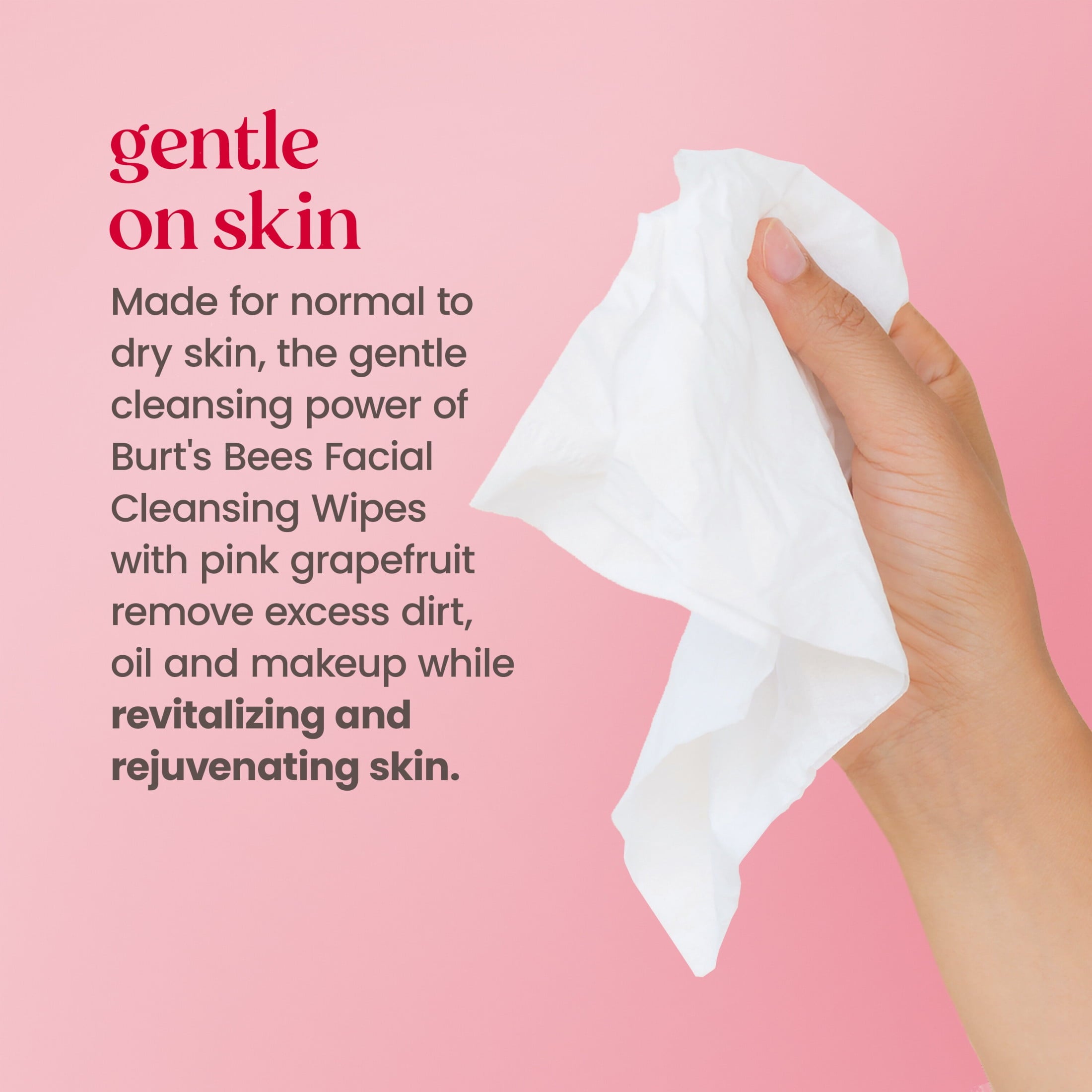 Burts Bees Clarifying Pink Grapefruit Facial Towelettes, 30 ct. Pack