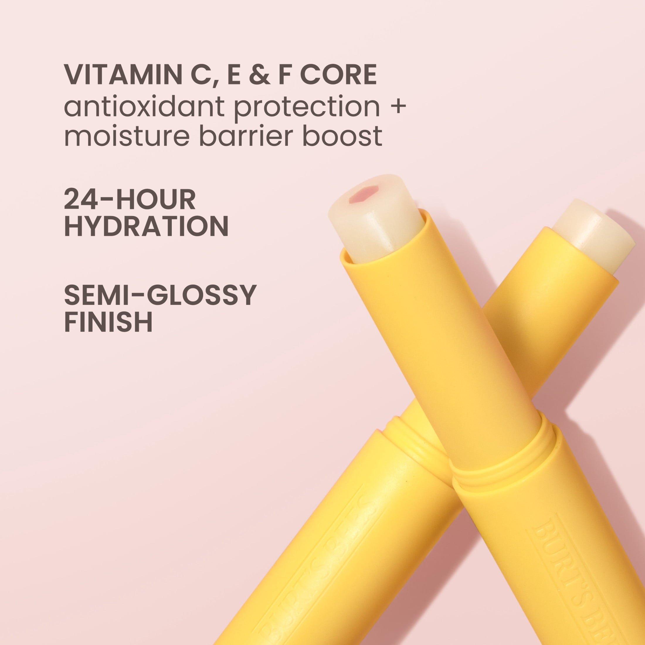 Burt's Bees Boosted Lip Balm Sheer Plus with Shea Butter, 1 Tube, 0.16 Oz