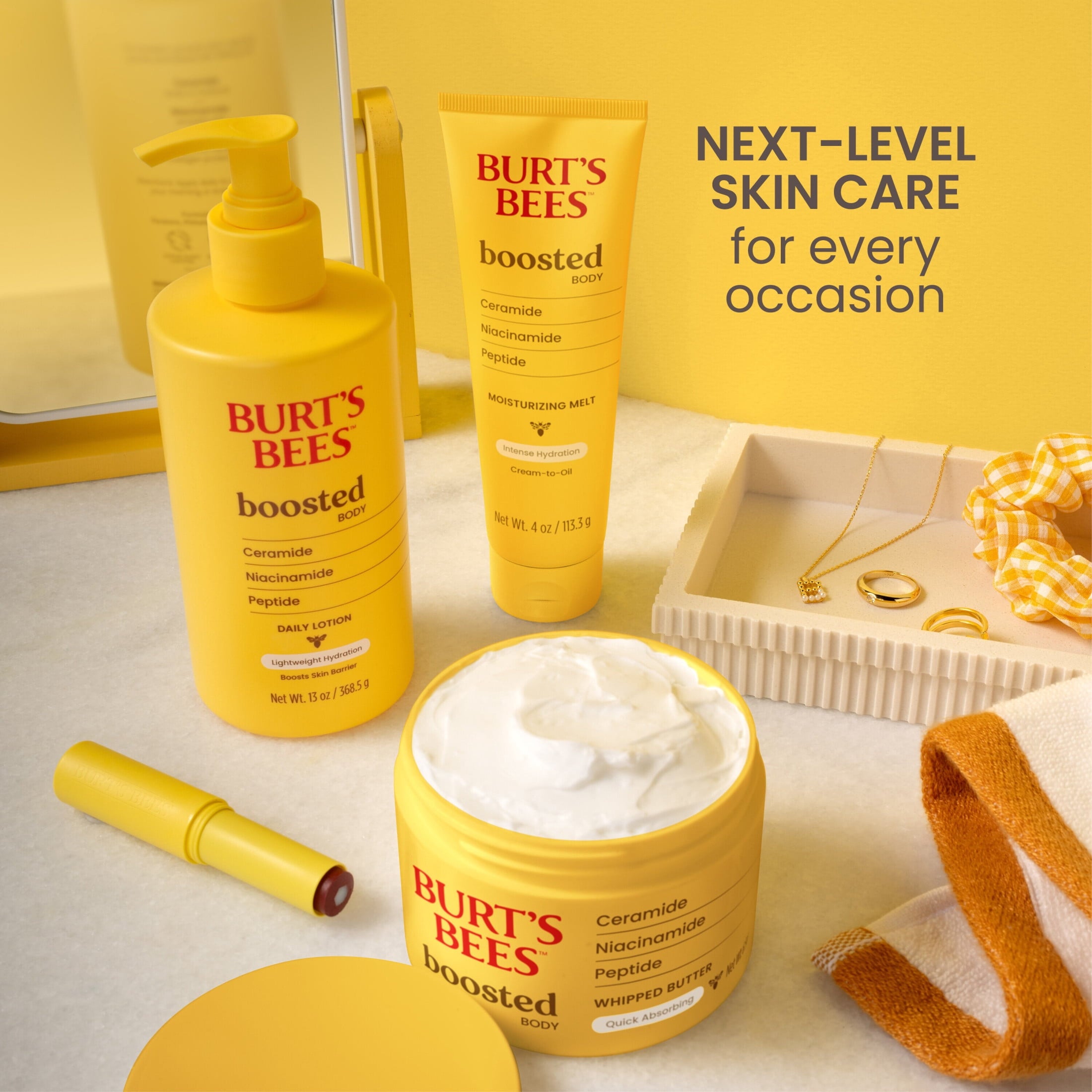 Burt's Bees Boosted Lip Balm Sheer Plus with Shea Butter, 1 Tube, 0.16 Oz