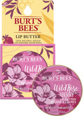 Burt's Bees 100% Natural Origin Lip Butter With Moisturizing Shea And Cocoa Butters, Wild Rose and Berry, 1 Tin In Blister Box
