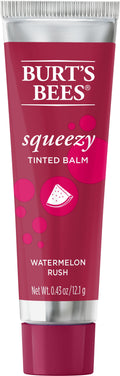 Burt's Bees 100% Natural  Squeezy Tinted Lip Balm with Beeswax, Watermelon Rush, 1 Tube