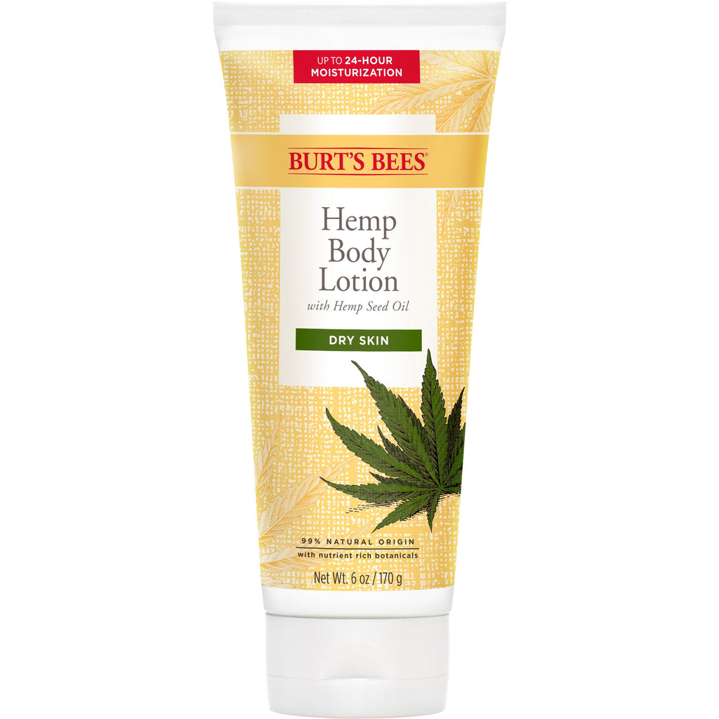 Burts Bees Hemp Body Lotion with Hemp Seed Oil for Dry Skin 6 Ounce