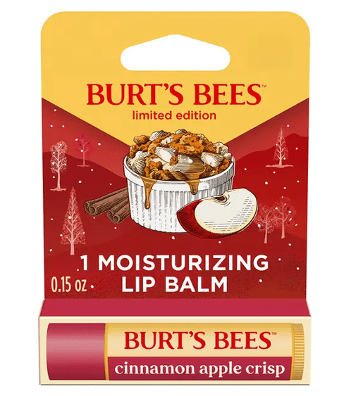 Burt’s Bees Cinnamon Apple Crisp Lip Balm 0.15 oz Limited Edition Moisturizing Balm