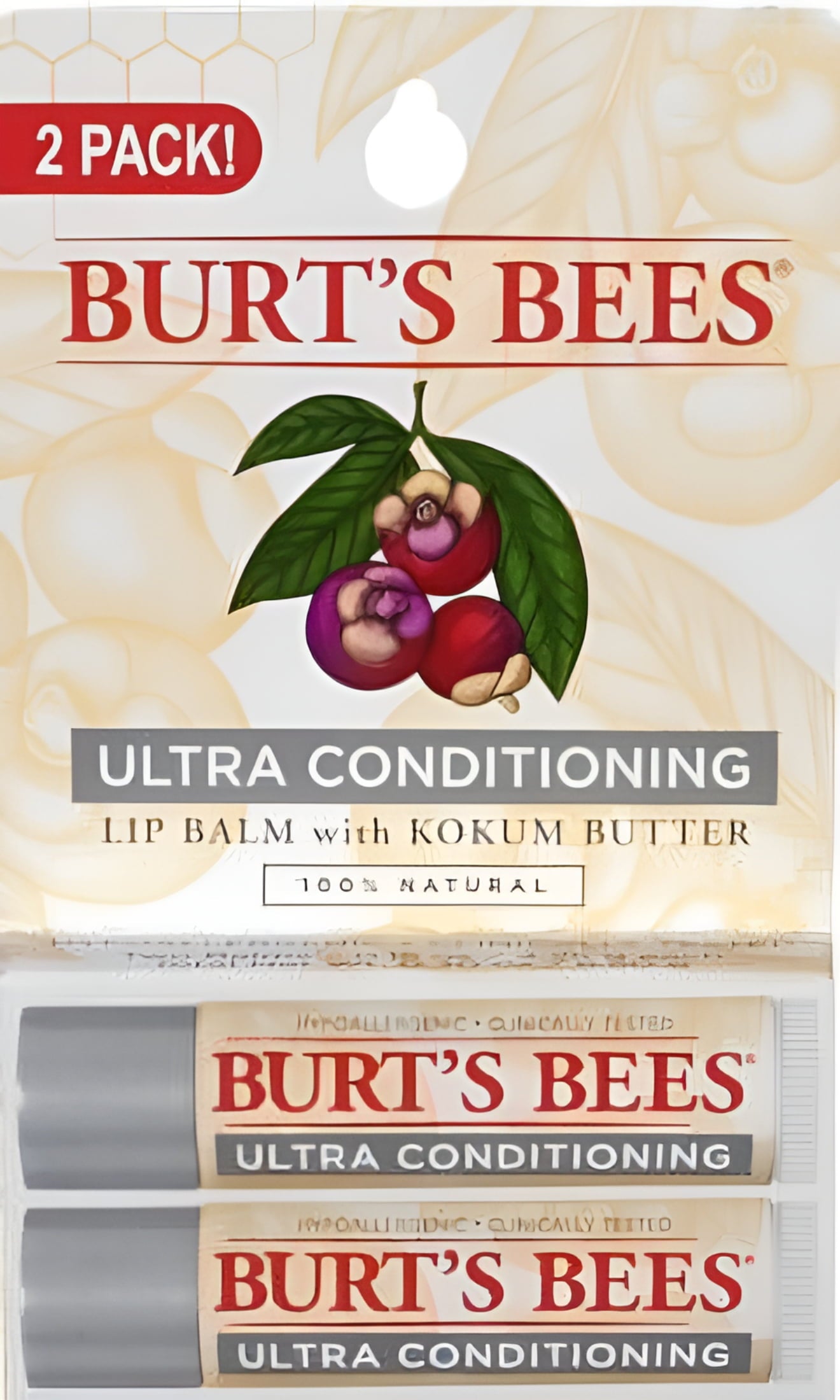 Burt's Bees Lip Balm, Ultra Conditioning with Kokum Butter, 0.15 oz (Pack of 3)