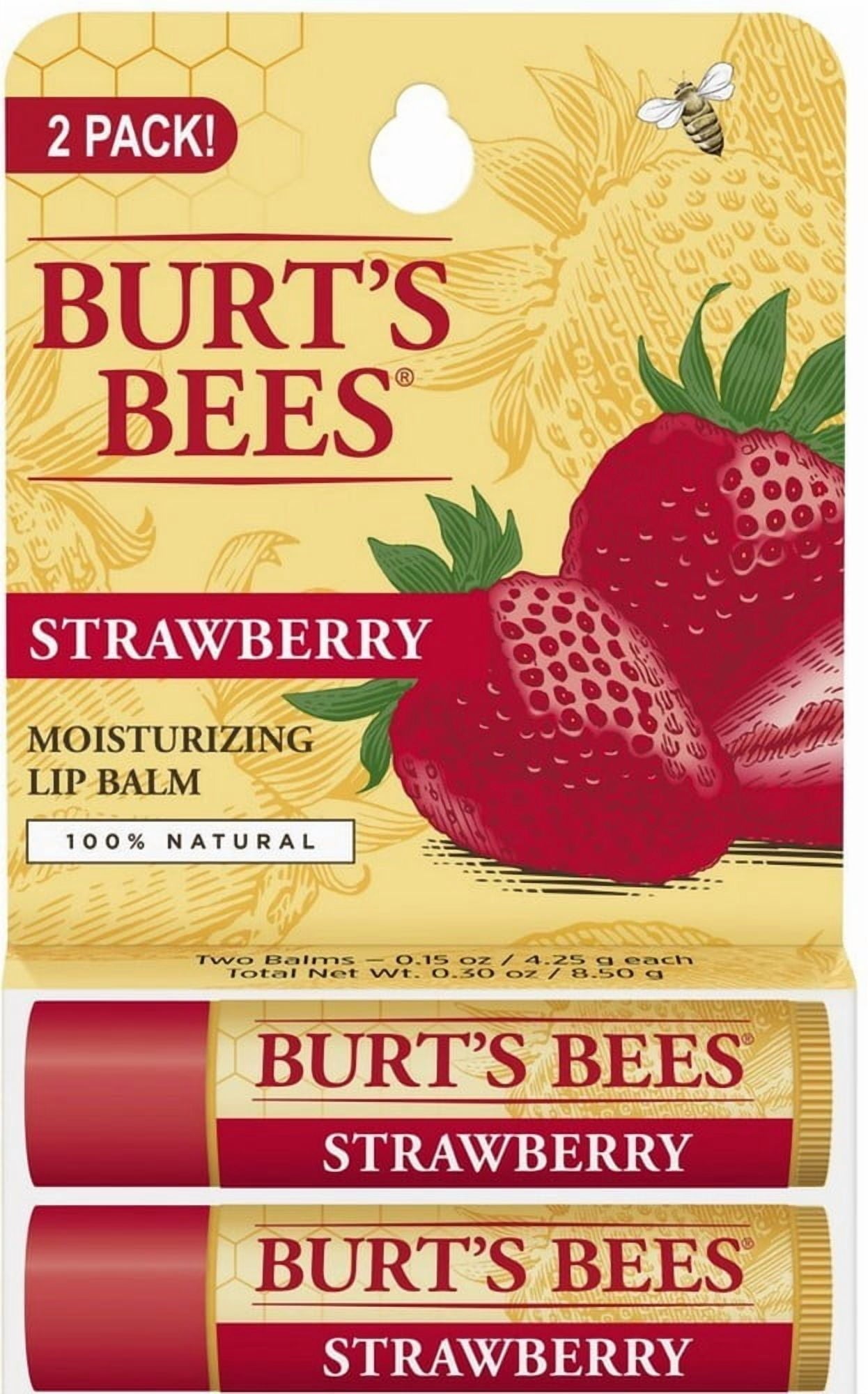 Burt's Bees - Moisturizing Lip Balm Pack Strawberry - 2 Tubes