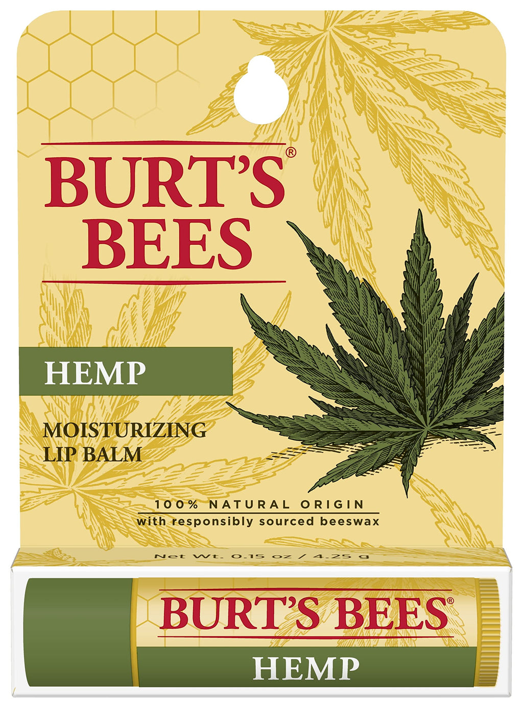 Burt's Bees Natural & Moisturizing Lip Balm, Hemp
