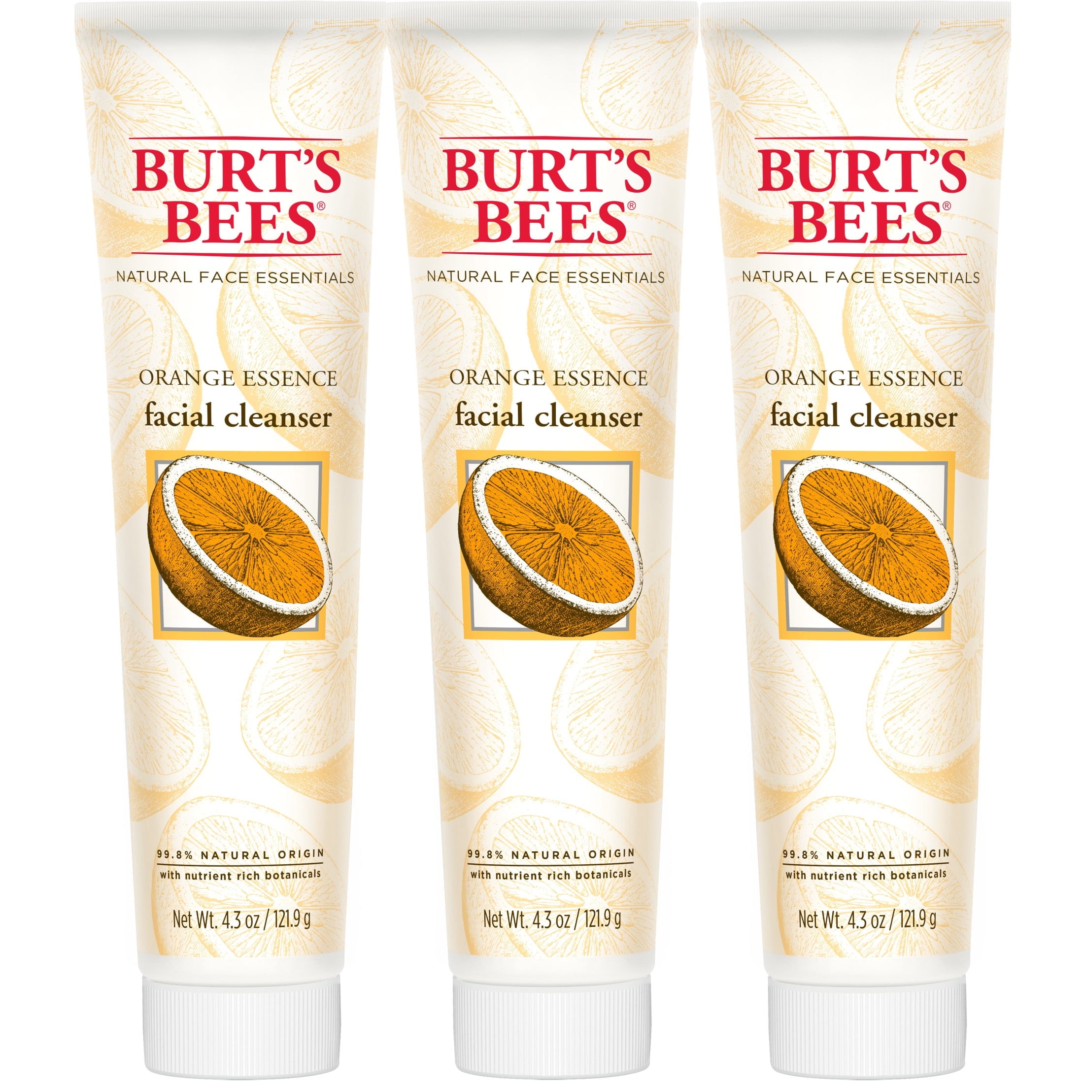 Burt's Bees Orange Essence Facial Cleanser, Sulfate-Free Face Wash, 4.3 Oz