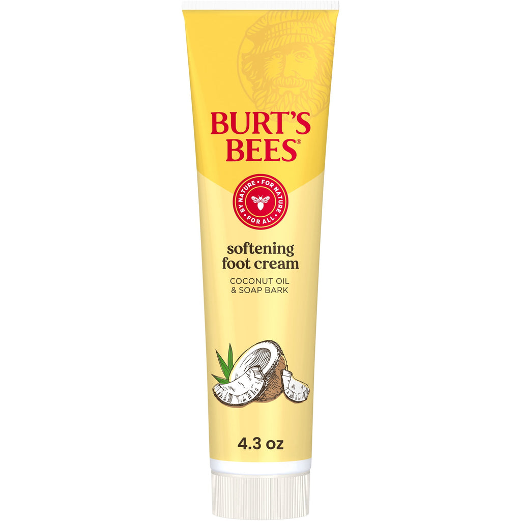 Burt's Bees Softening Foot Cream with Coconut Oil and Soap Bark, 4.3 oz