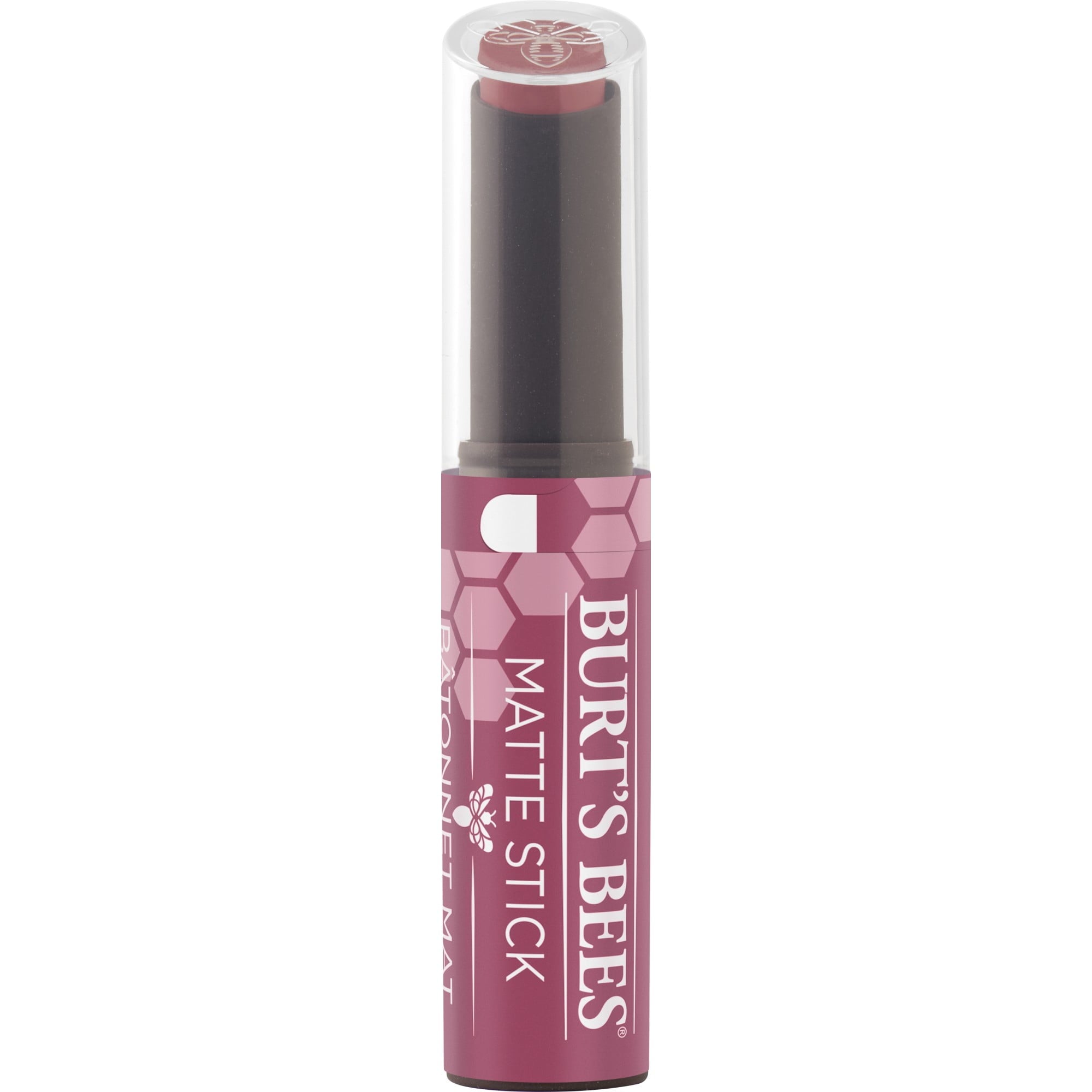 Burts Bees 100% Natural Origin Matte Stick  Rush of Raspberry, 1 Tube