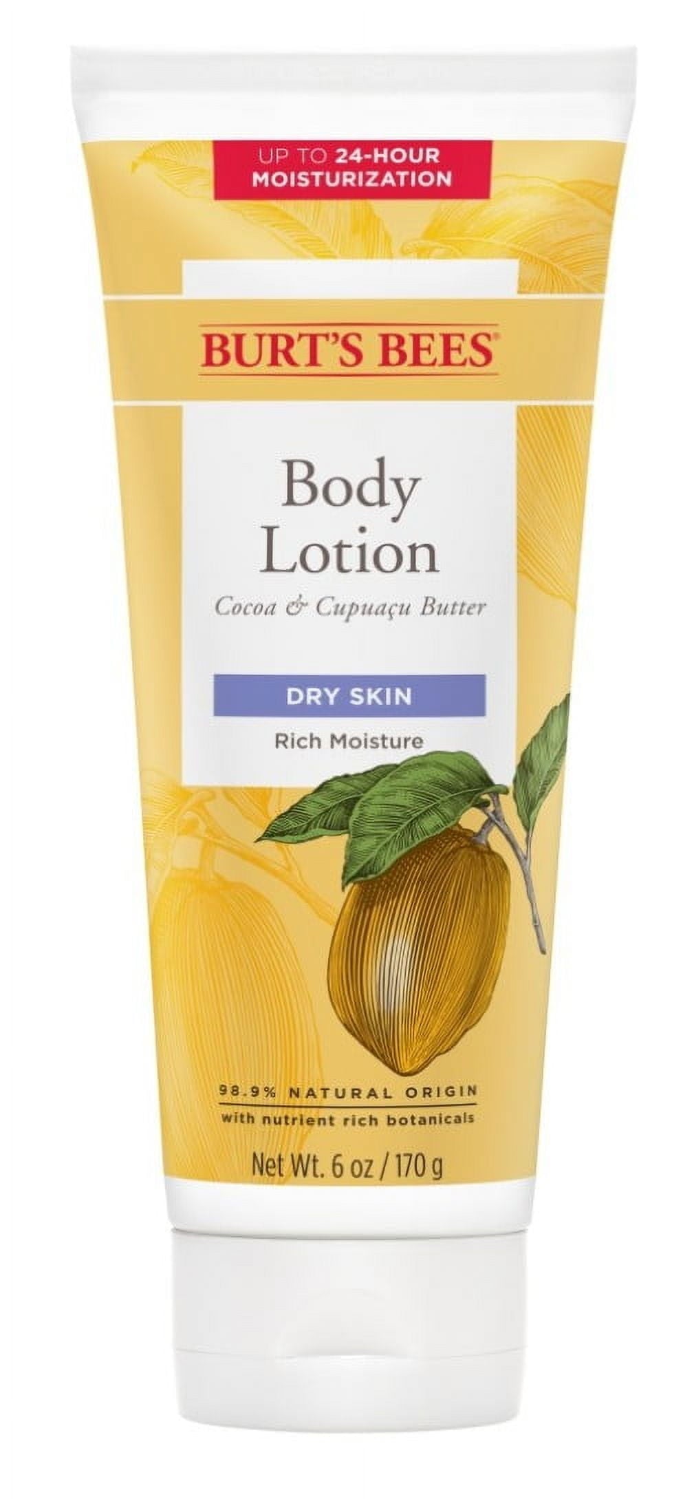 Burts Bees Body Lotion Cocoa & Cupuacu Butter 6oz Dry Skin (Pack of 3)