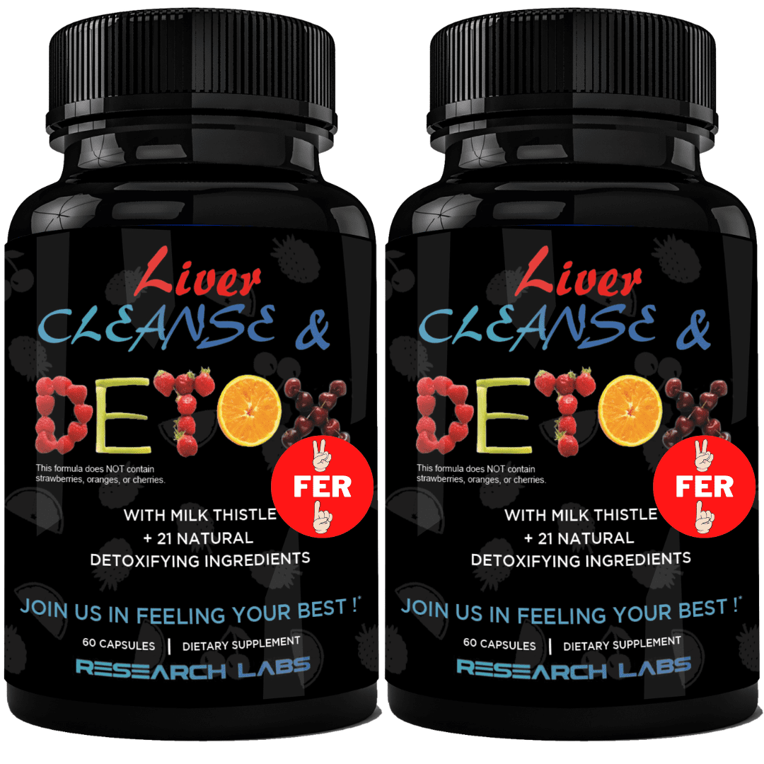 Doctor Recommended Premium Liver Detox Liver Cleanse & Liver Support w/ Milk Thistle, Beet Root, Dandelion. 23 Powerful Herbs by Research Labs