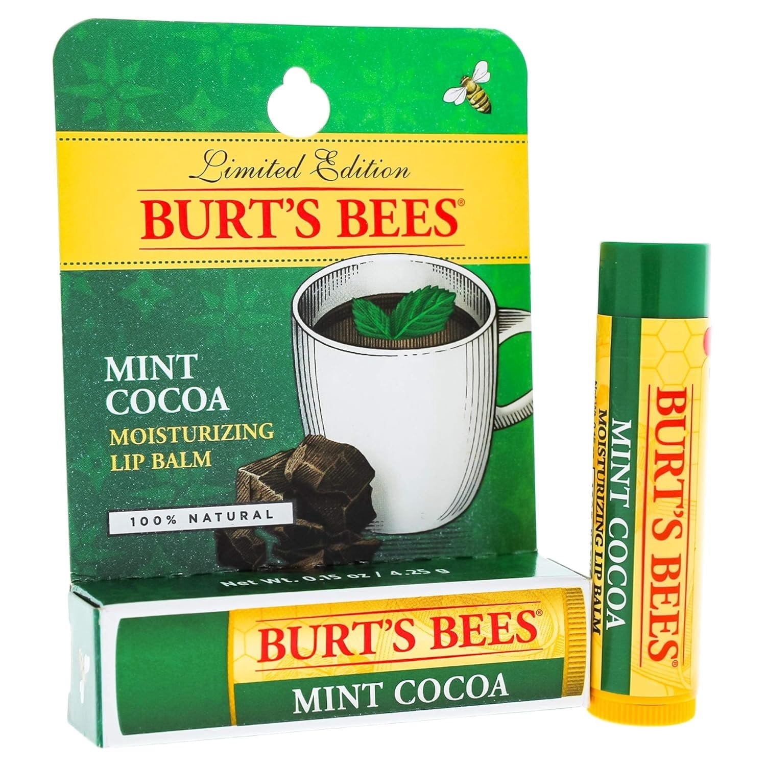 Mint Cocoa Lip Balm Blister by Burts Bees for Unisex - 0.15 oz Lip Balm