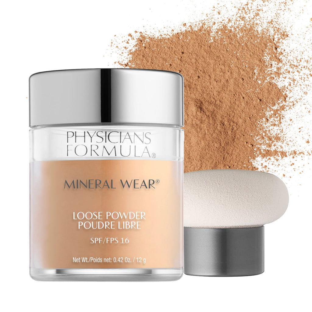 Physicians Formula Mineral Wear Loose Powder SPF 16, Medium Beige, 0.49 oz, Foundation Makeup