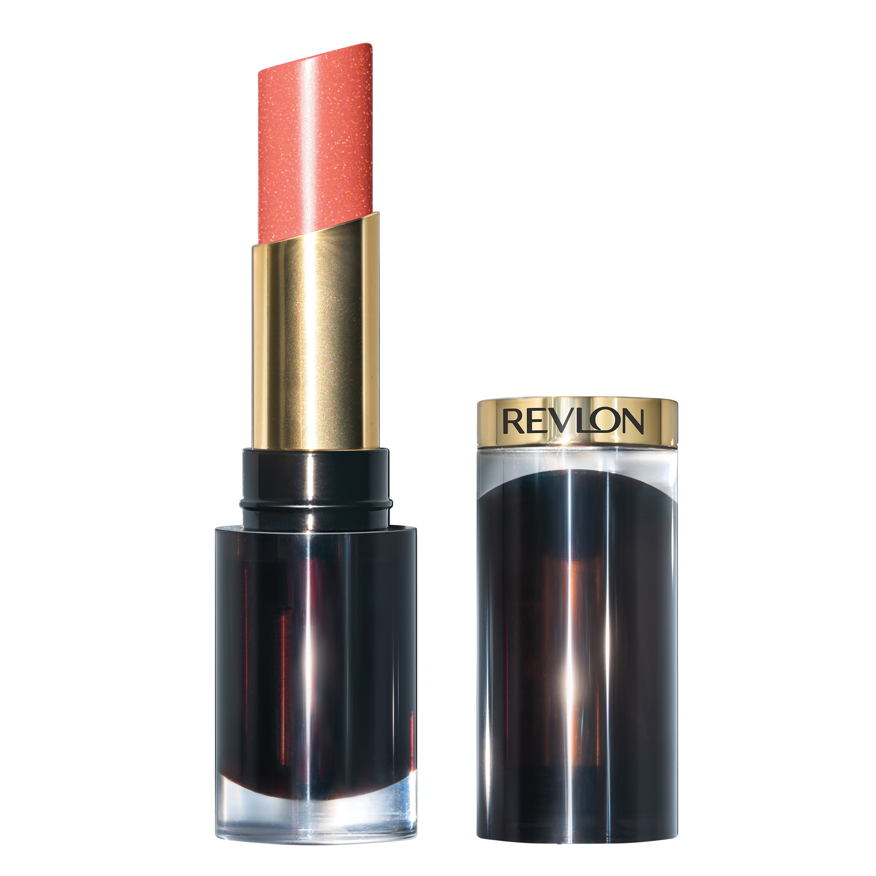 Revlon Super Lustrous Glass Shine Lipstick, Moisturizing Lipstick with Aloe, 019 Dewy Peach, 0.15 oz