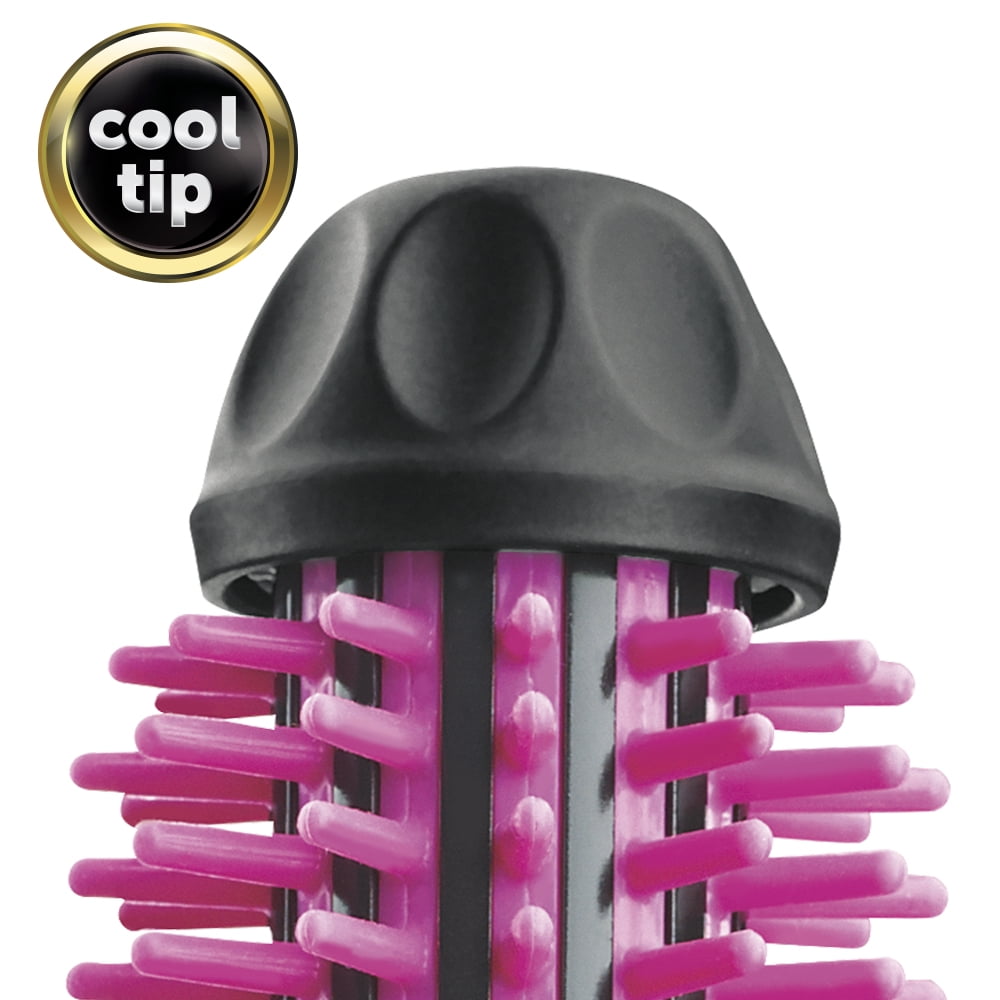 Revlon Pro Collection Silicone 1" Heated Brush, Black and Pink