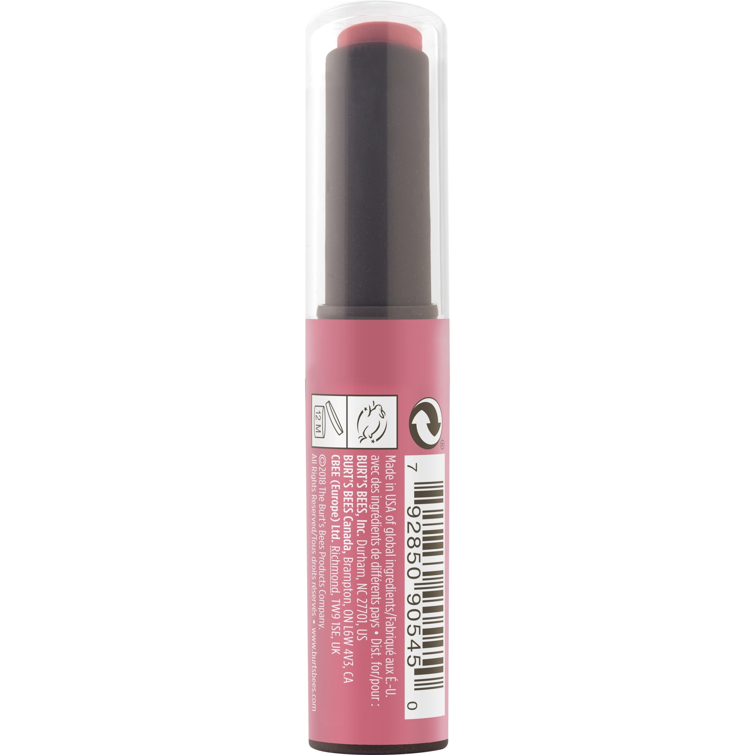 Burts Bees 100% Natural Origin Matte Stick - Rhubarb Rapids, 1 Tube