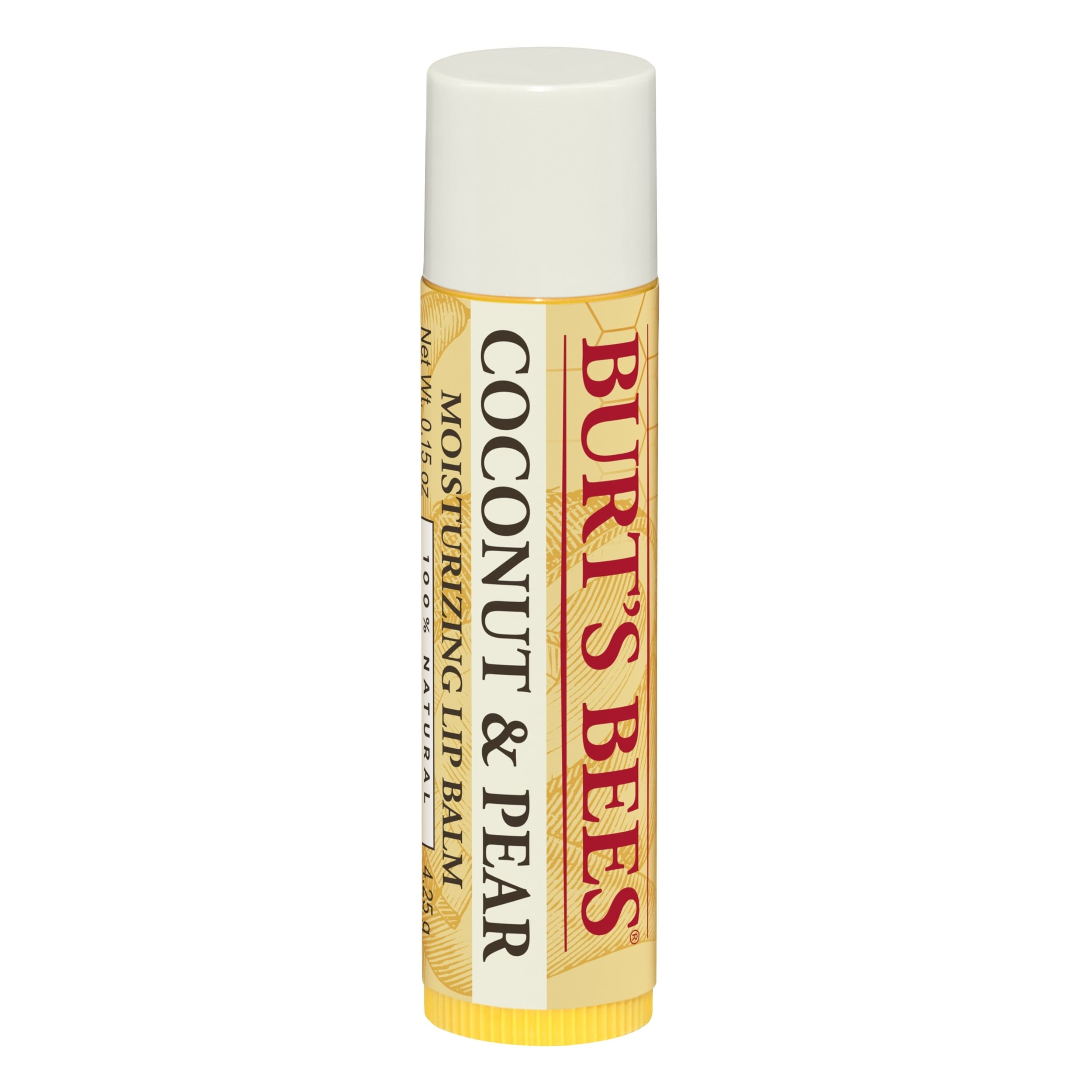 Burt's Bees 100% Natural Moisturizing Lip Balm, Coconut & Pear, 2 Count