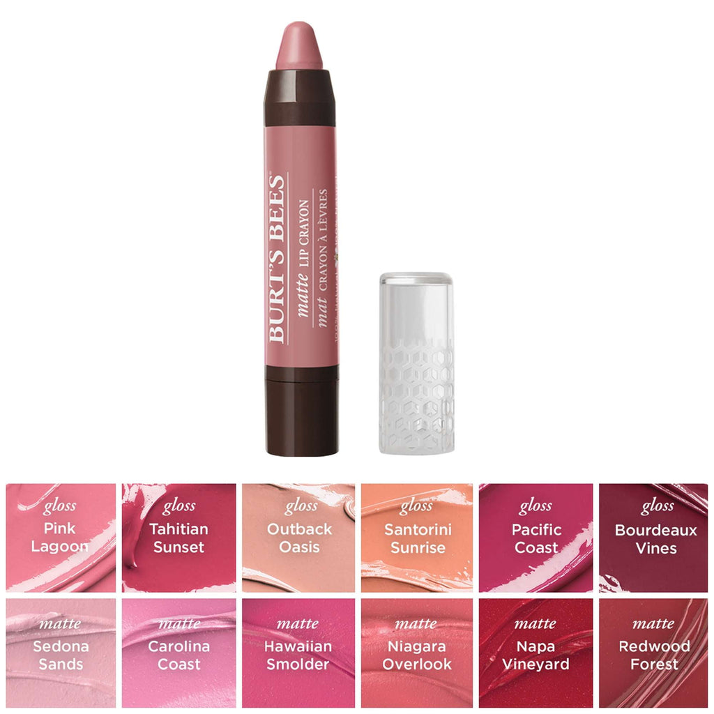 Burt's Bees 100% Natural Moisturizing Matte Lip Crayon, Sedona Sands - 1 Crayon