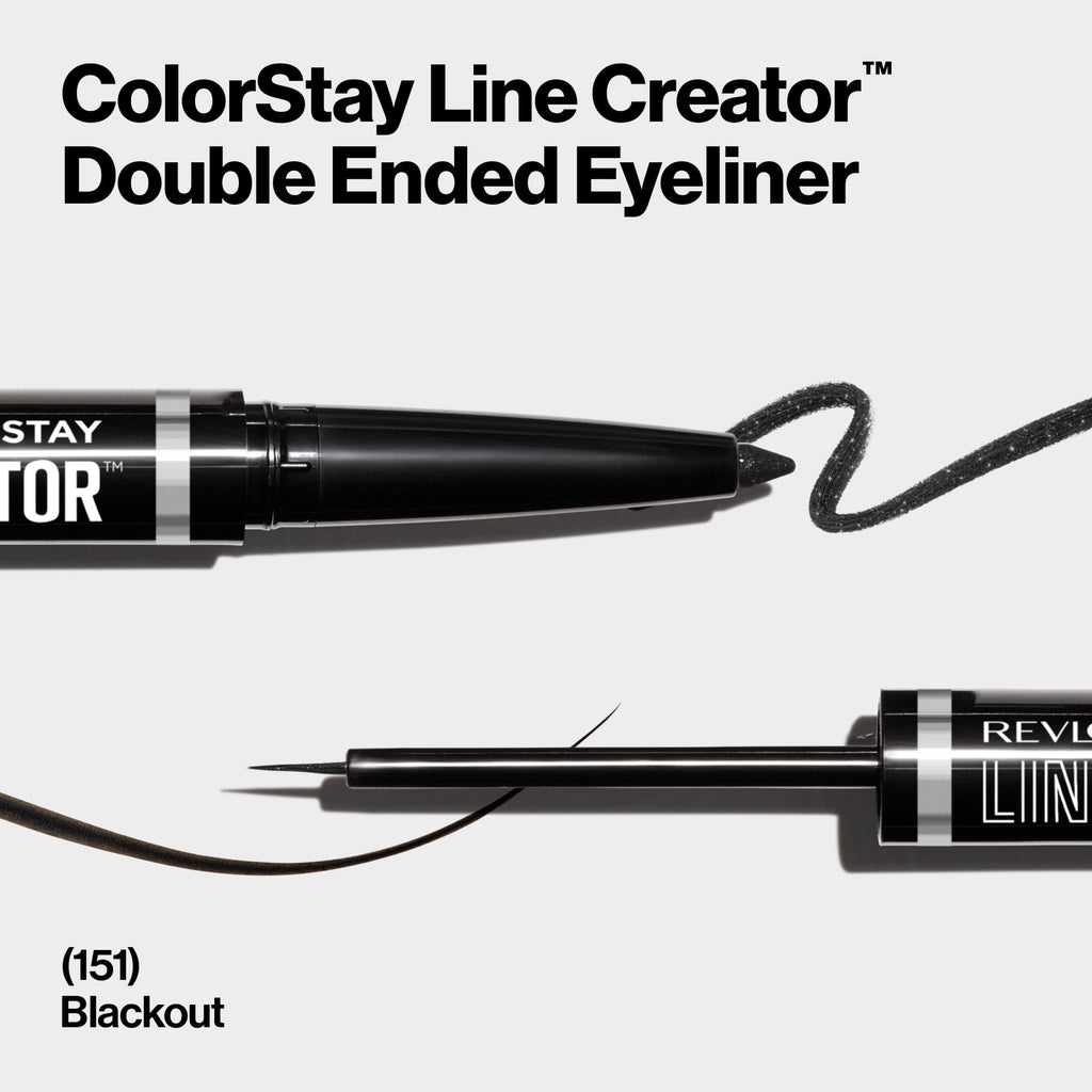 Revlon ColorStay Line Creator Waterproof Eyeliner Pencil, 151 Blackout, 0.004 oz
