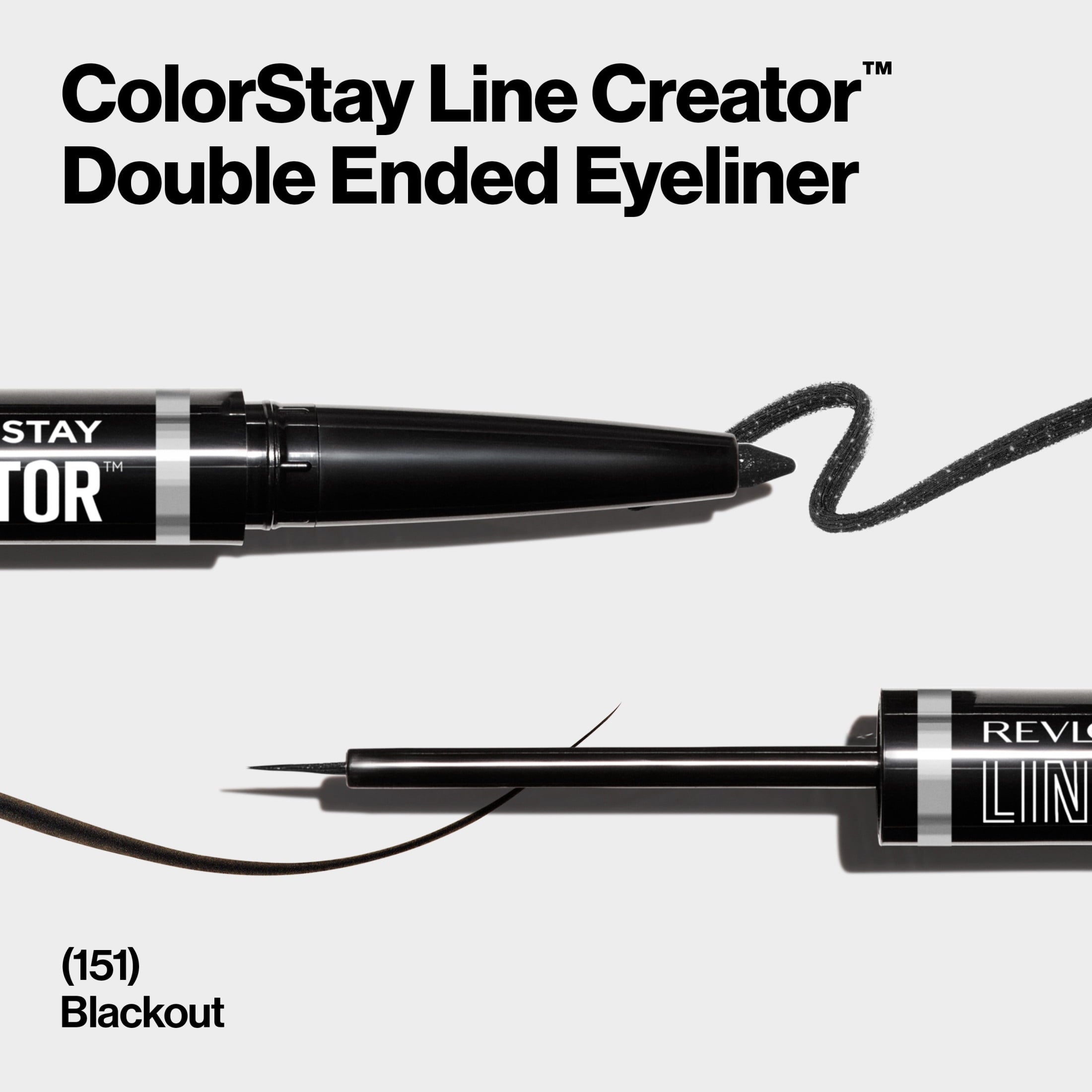 Revlon ColorStay Line Creator Waterproof Eyeliner Pencil, 151 Blackout, 0.004 oz