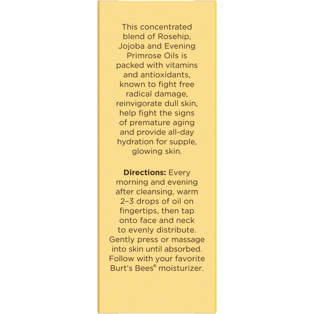 Burt's Bees Facial Oil, 0.51 fl. oz. Bottle