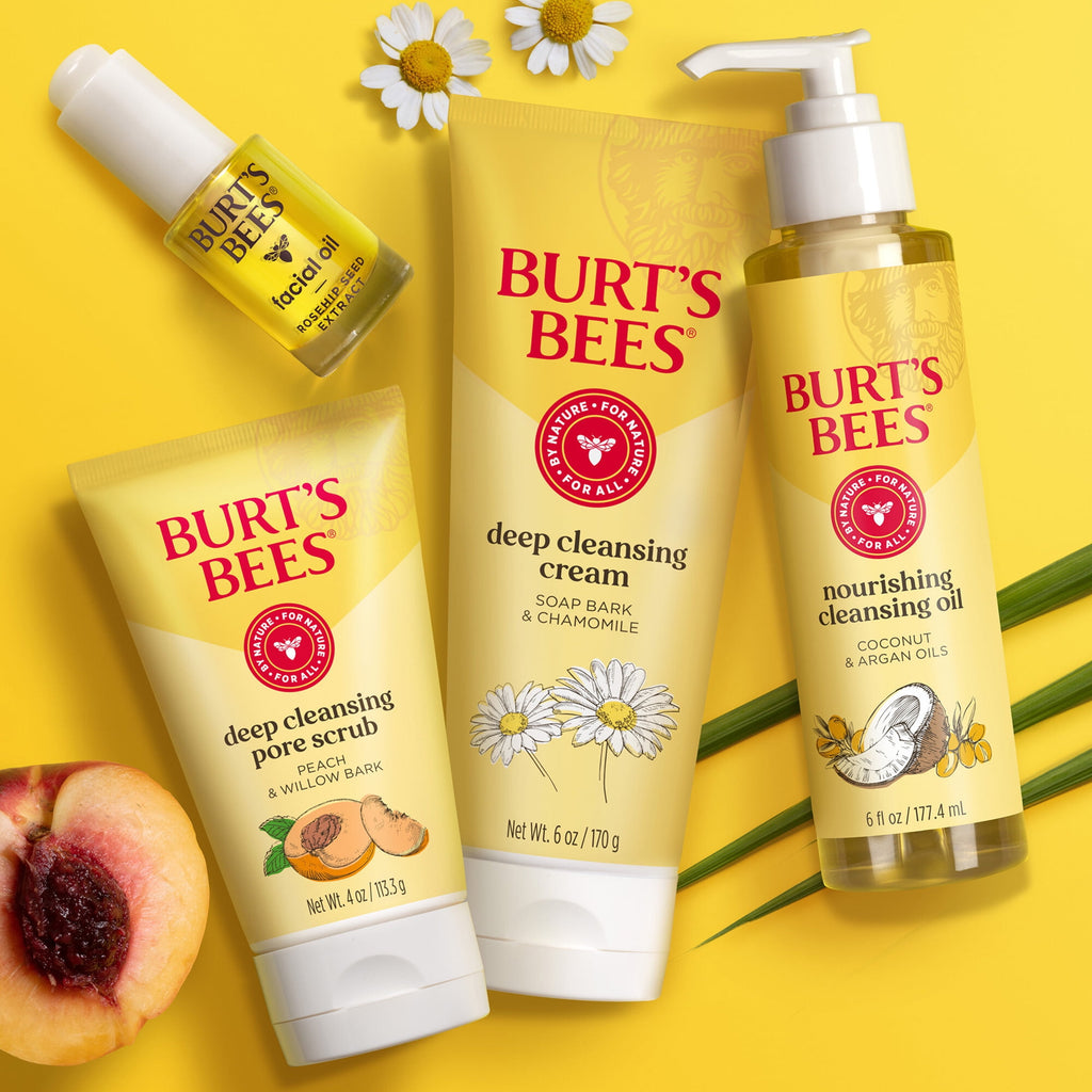 (2 pack) Burt's Bees Deep Cleansing Pore Scrub with Peach and Willow Bark, 4 Ounces