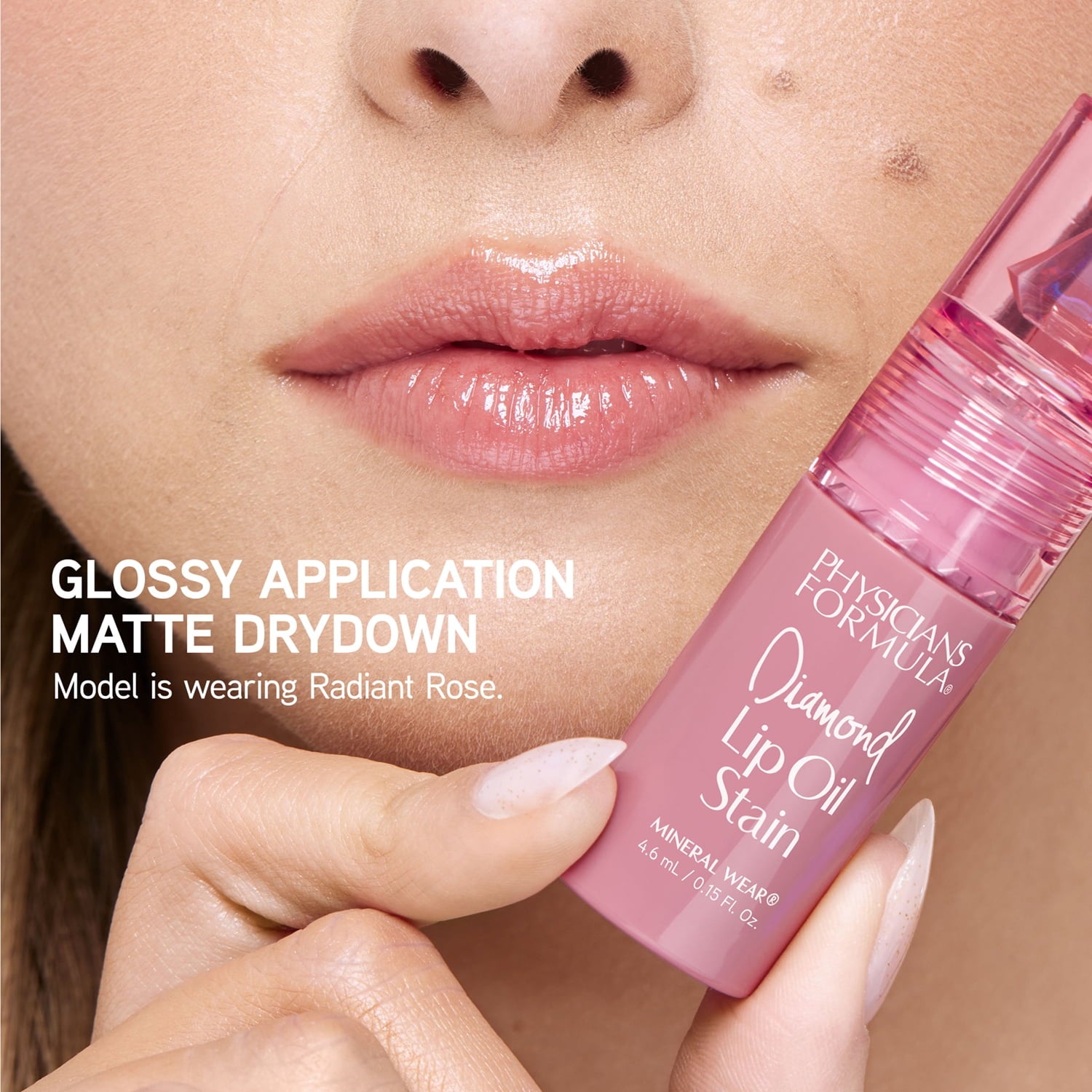 Physicians Formula Mineral Wear Liquid Diamond Lip Oil Stain in Radiant Rose