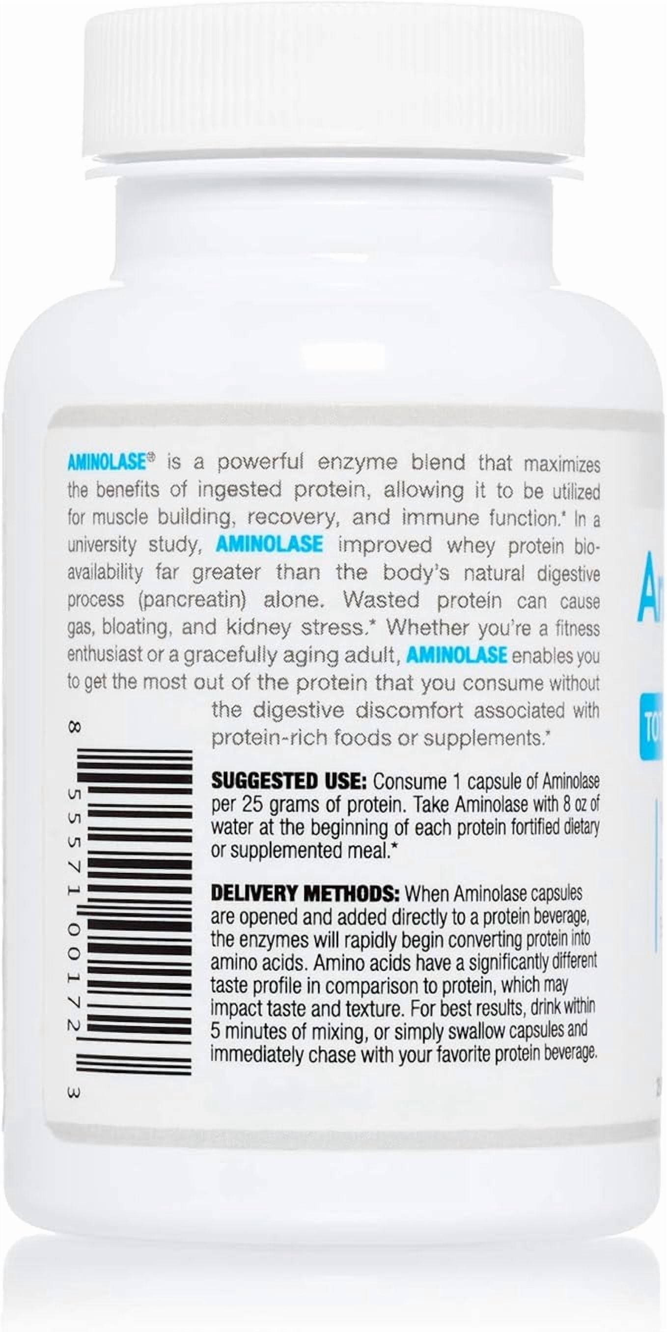 Arthur Andrew Medical, Aminolase TPA, Total Protein Assimilation, Optimal Protein Absorption and Decreased Gas and Bloating, Vegan, Non-GMO, 30 Capsules