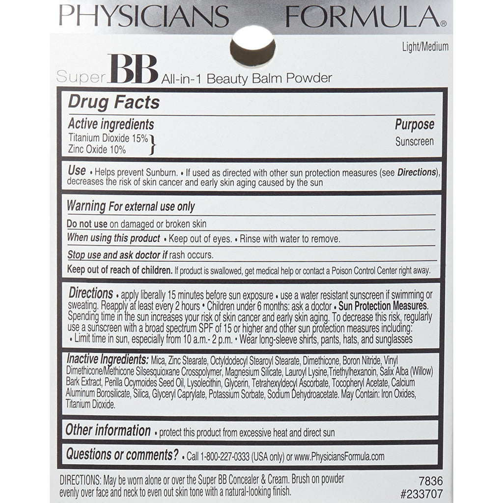 Physicians Formula Super BB™ 10-in-1 Beauty Balm Powder, Light/Medium