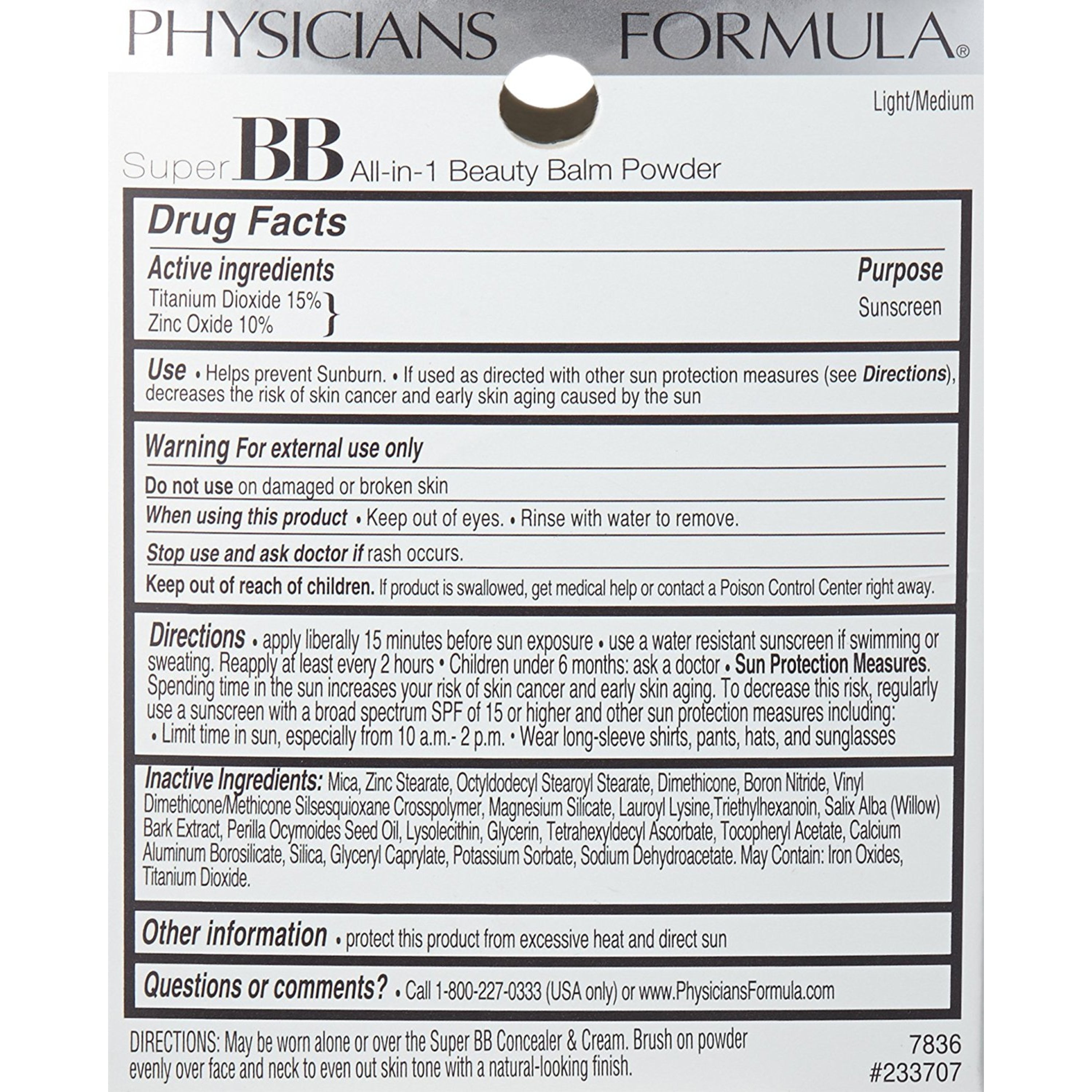 Physicians Formula Super BB™ 10-in-1 Beauty Balm Powder, Light/Medium
