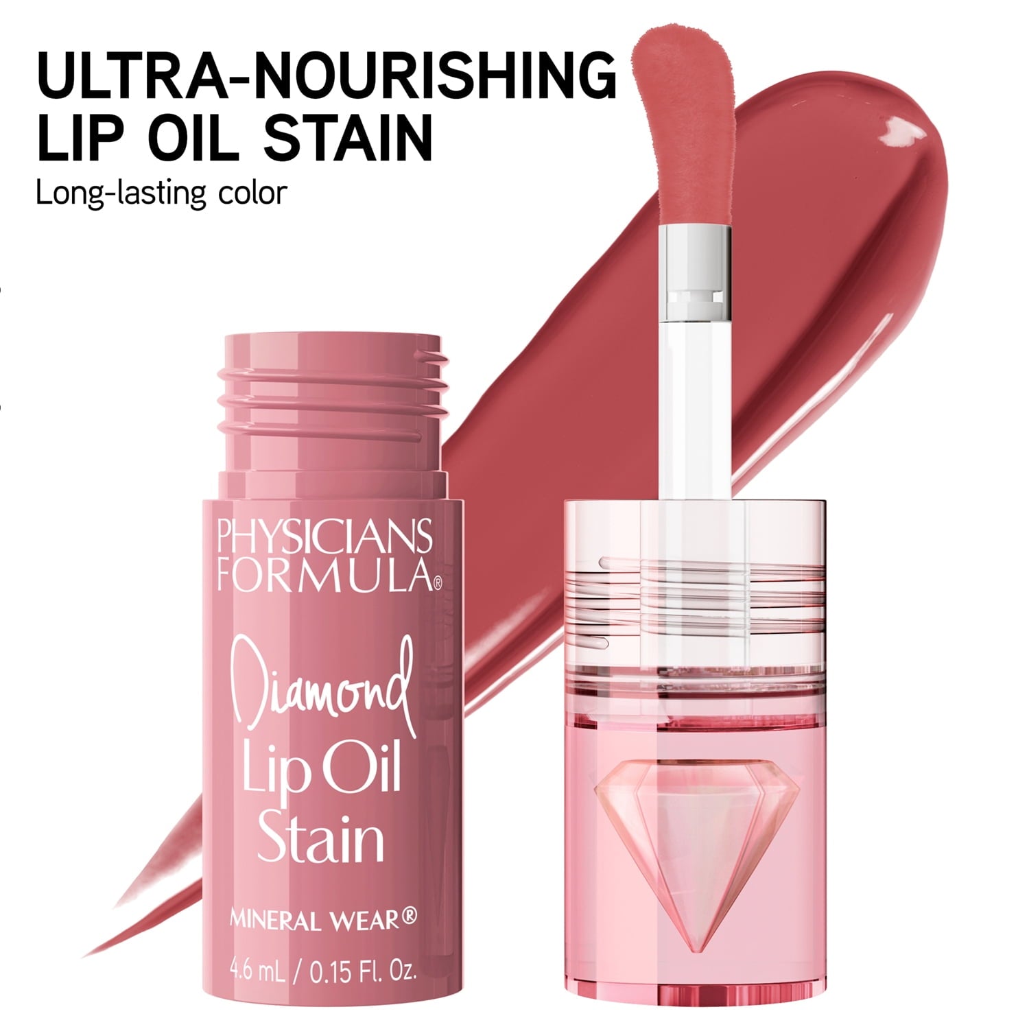 Physicians Formula Mineral Wear Liquid Diamond Lip Oil Stain in Radiant Rose