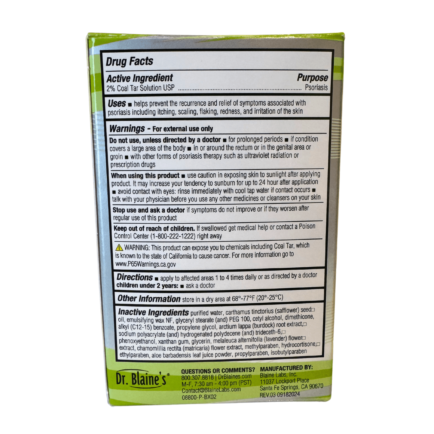 Dr. Blaine's Revitaderm Psoriasis Formula,  4 oz