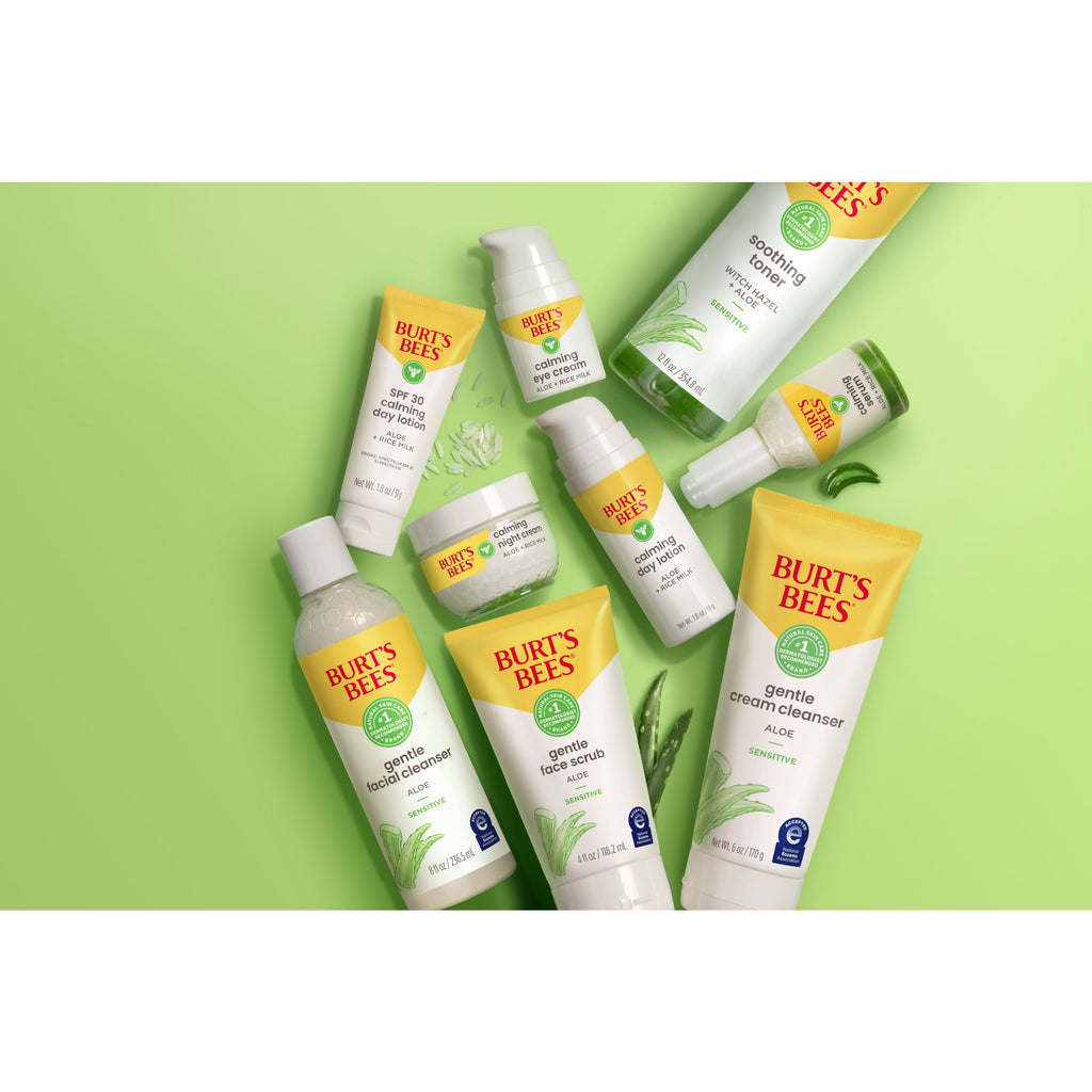 Burts Bees SPF 30 Calming Day Lotion with Aloe and Rice Milk for Sensitive Skin, 1.8 Fluid Ounces