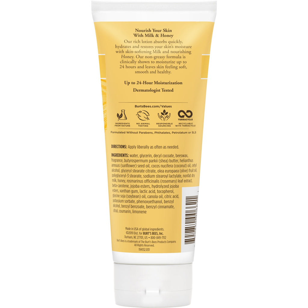 Burt's Bees Vitamin E Body Lotion for Normal to Dry Skin with Milk and Honey, 6 oz