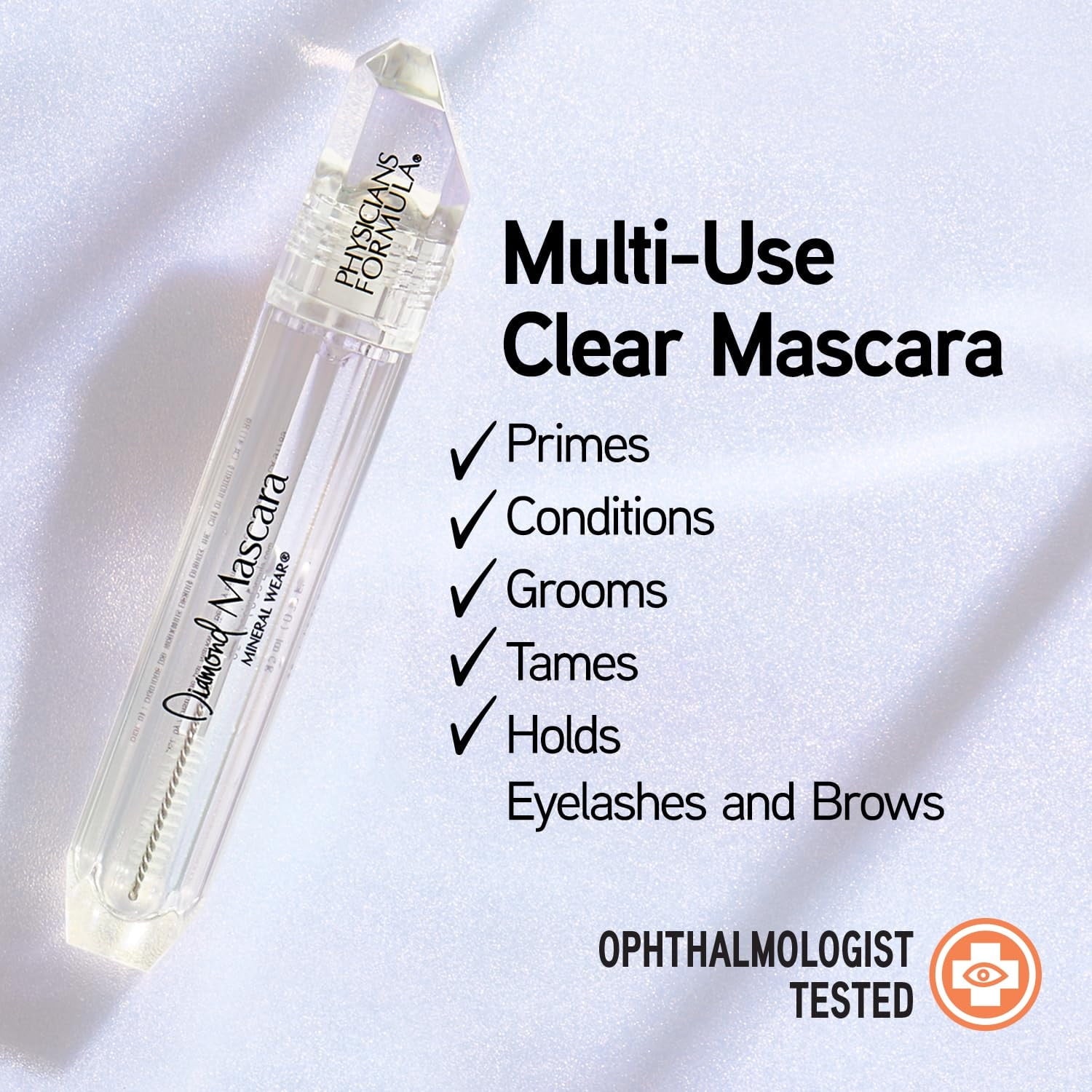 Physicians Formula Mineral Wear Diamond Mascara, Clear