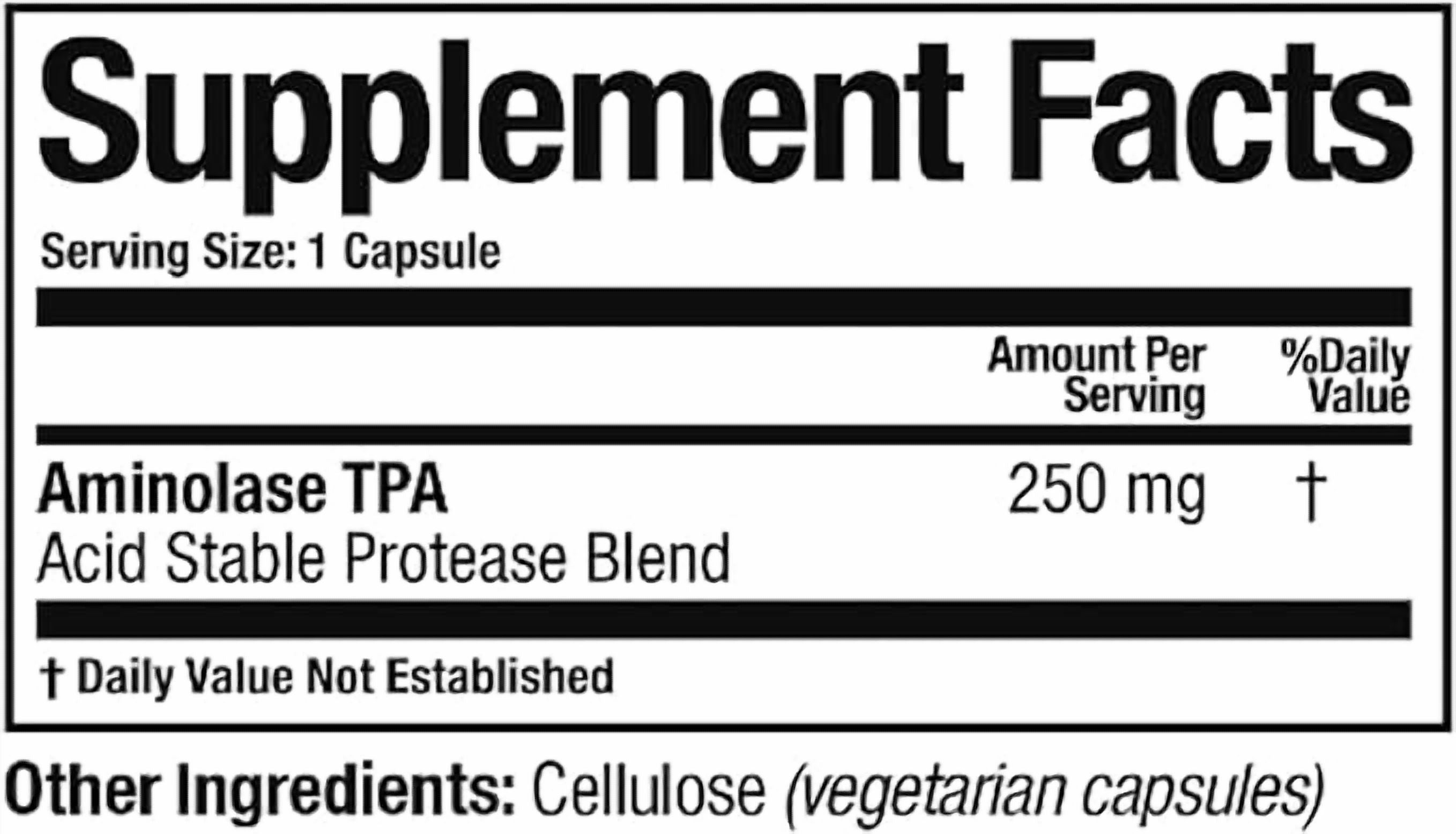Arthur Andrew Medical, Aminolase TPA, Total Protein Assimilation, Optimal Protein Absorption and Decreased Gas and Bloating, Vegan, Non-GMO, 30 Capsules