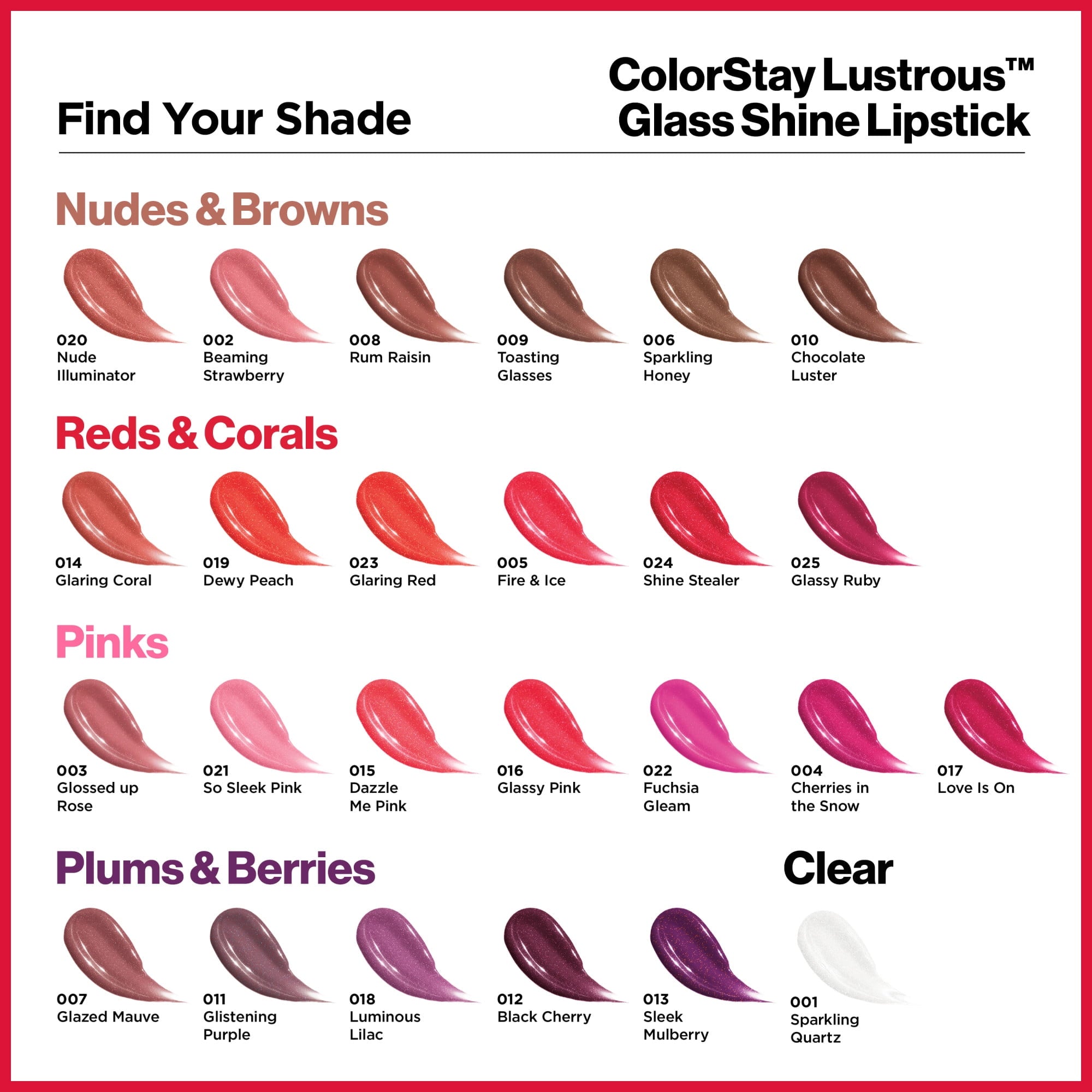 Revlon Super Lustrous Glass Shine Lipstick, Moisturizing Lipstick with Aloe, 013 Sleek Mulberry, 0.15 oz