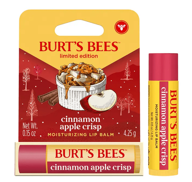 Burt’s Bees Cinnamon Apple Crisp Lip Balm 0.15 oz Limited Edition Moisturizing Balm