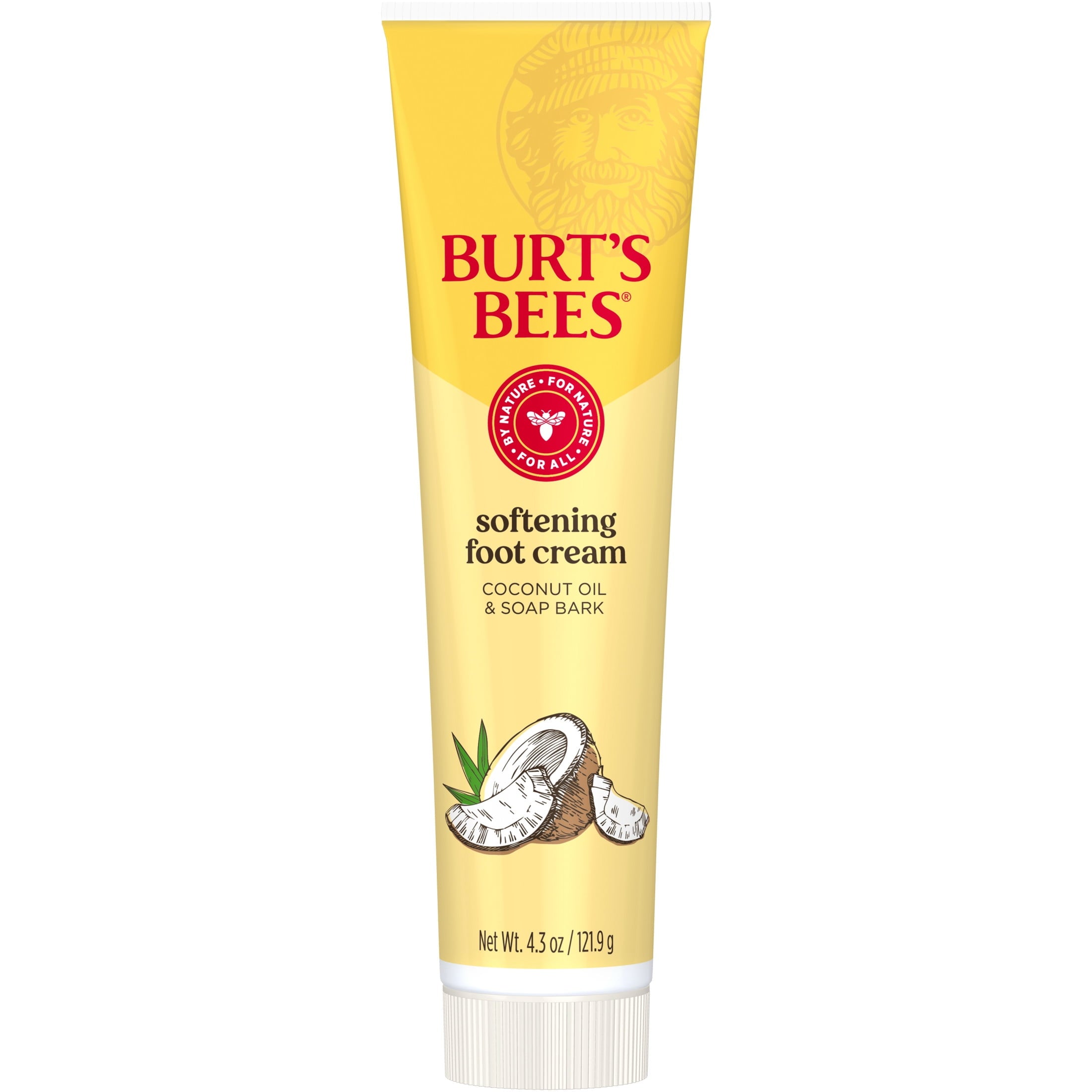 Burt's Bees Softening Foot Cream with Coconut Oil and Soap Bark, 4.3 oz