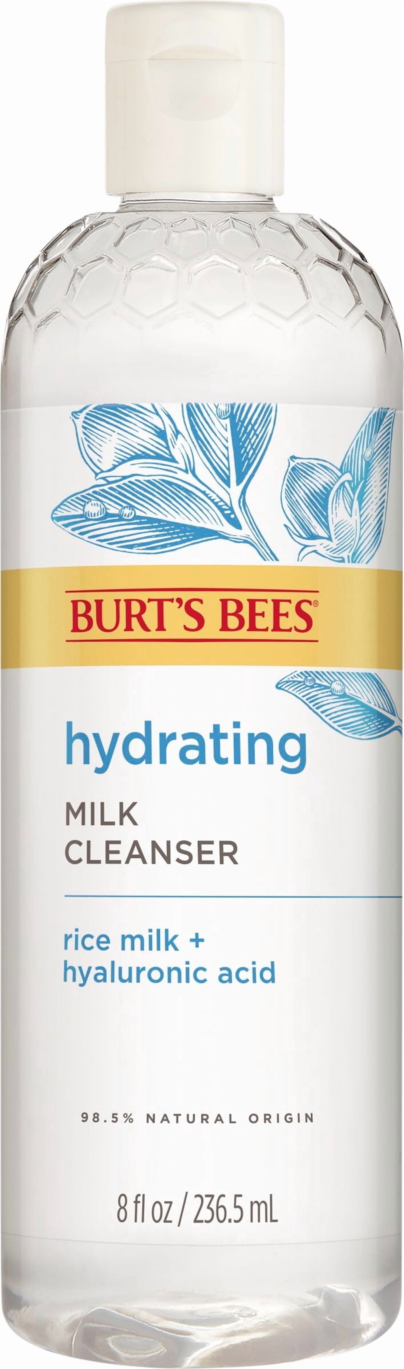 Burt�s Bees� Hydrating Milk Cleanser with Rice Milk and Hyaluronic Acid, 98.5% Natural Origin, 8 Fluid Ounces