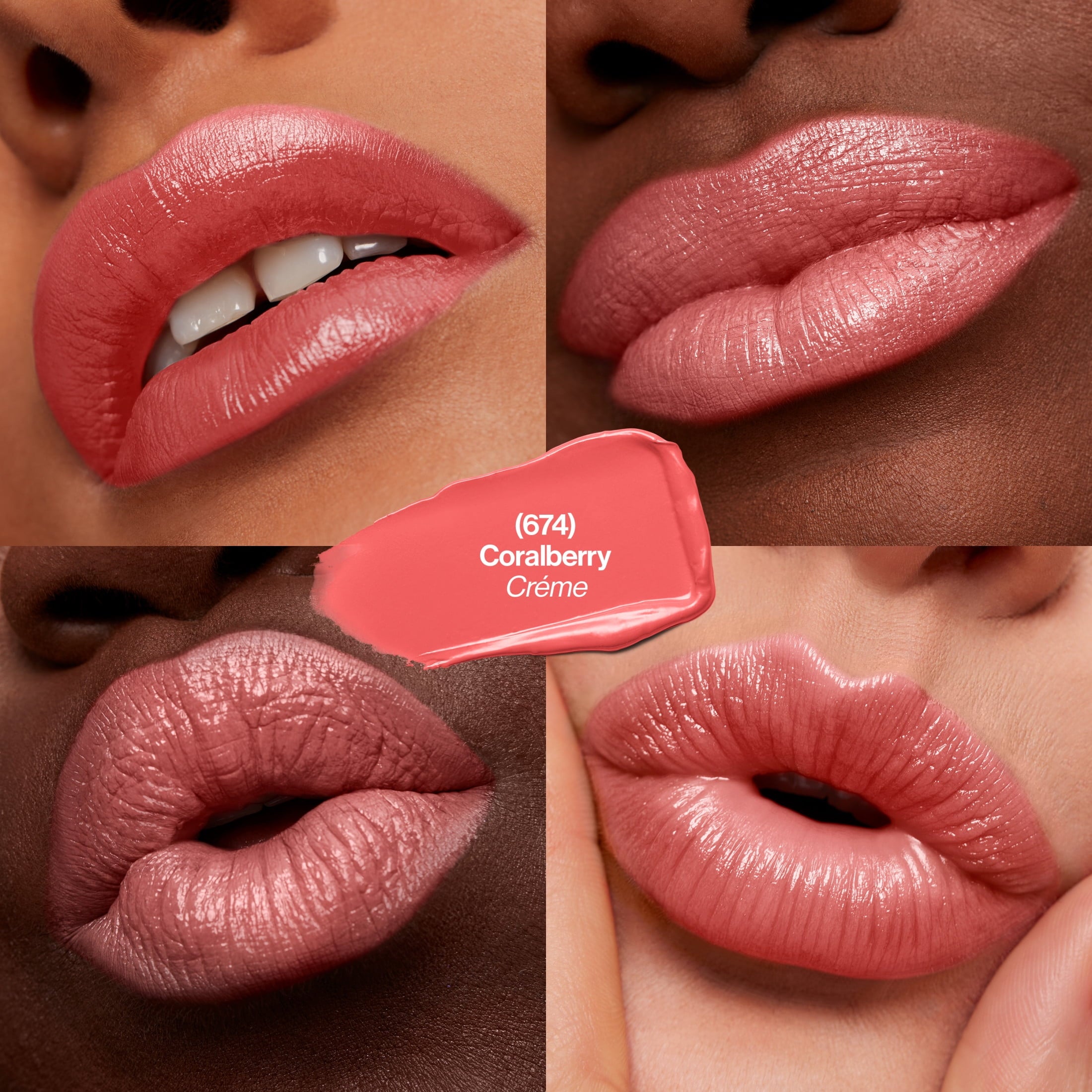(2 pack) Revlon Super Lustrous Creme Lipstick, Creamy Formula, 674 Coral Berry, 0.15 oz