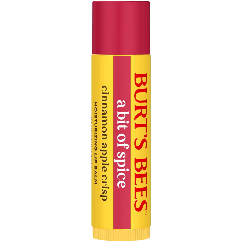 Burts Bees a Bit of Spice Cinnamon Apple Crisp Moisturizing Lip Balm, 0.15 oz. Tube, Pack of 6