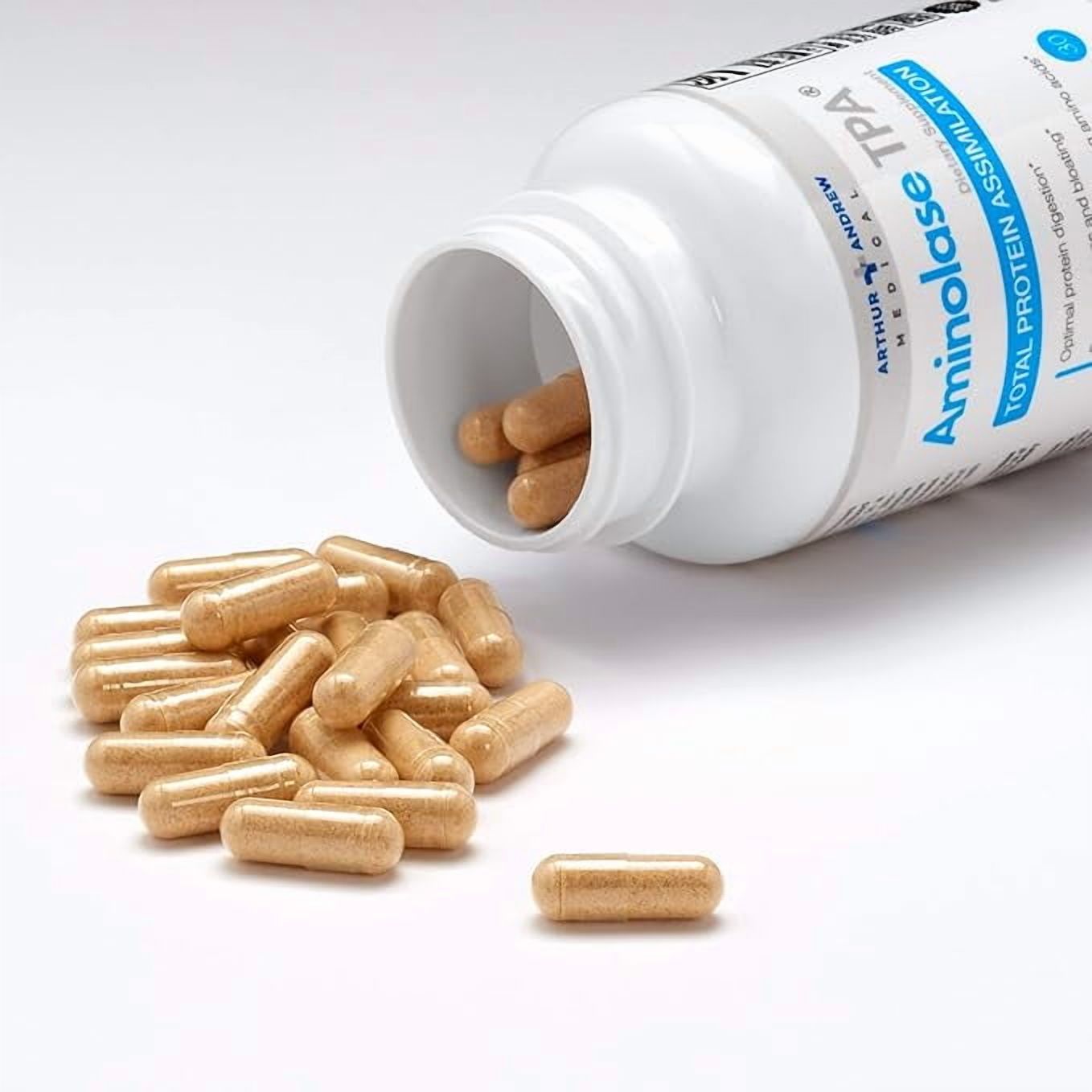 Arthur Andrew Medical, Aminolase TPA, Total Protein Assimilation, Optimal Protein Absorption and Decreased Gas and Bloating, Vegan, Non-GMO, 30 Capsules