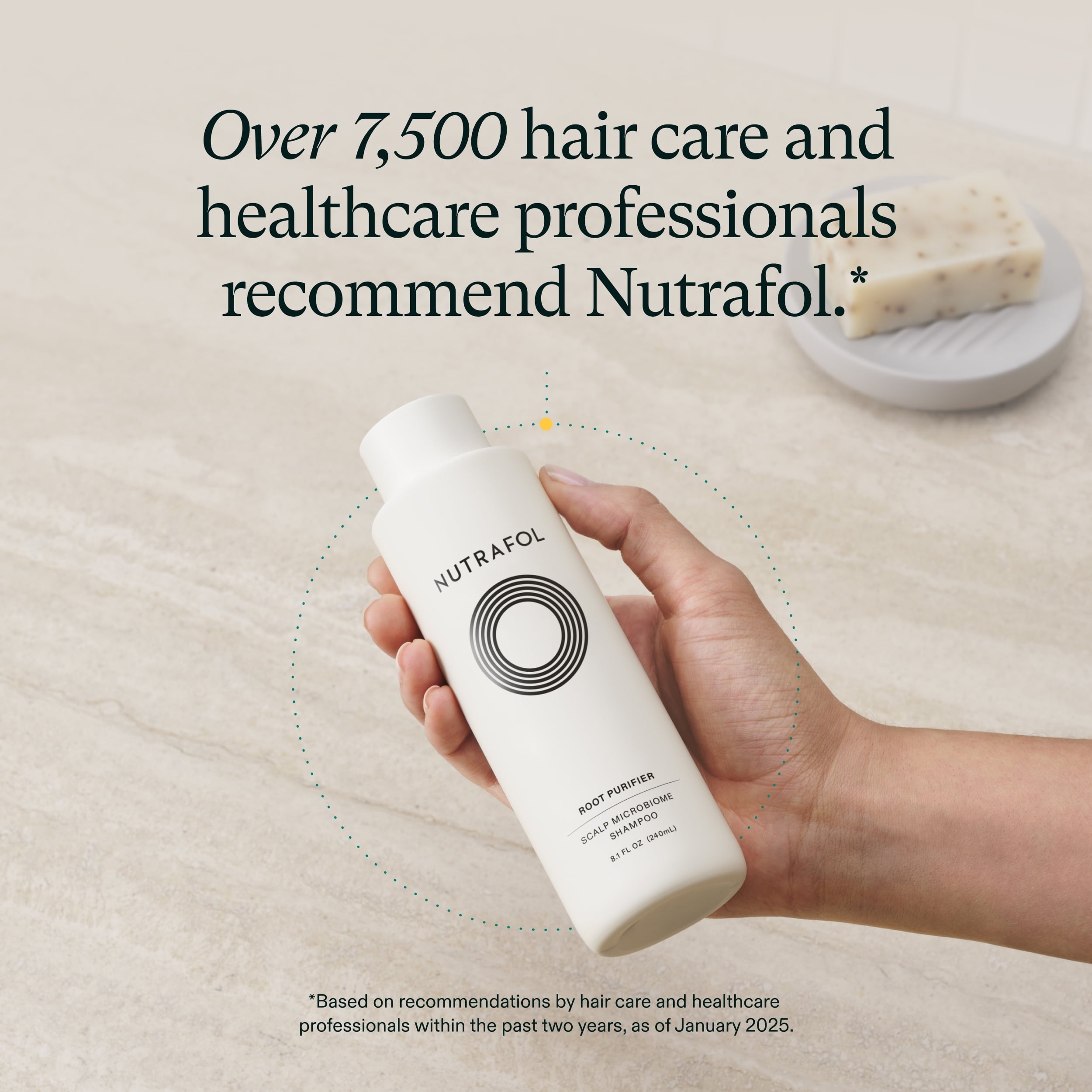 Nutrafol Shampoo, Cleanse and Hydrate Hair and Scalp, Improves Volume, Strength and Texture, Physician-formulated for Thinning Hair, Color Safe