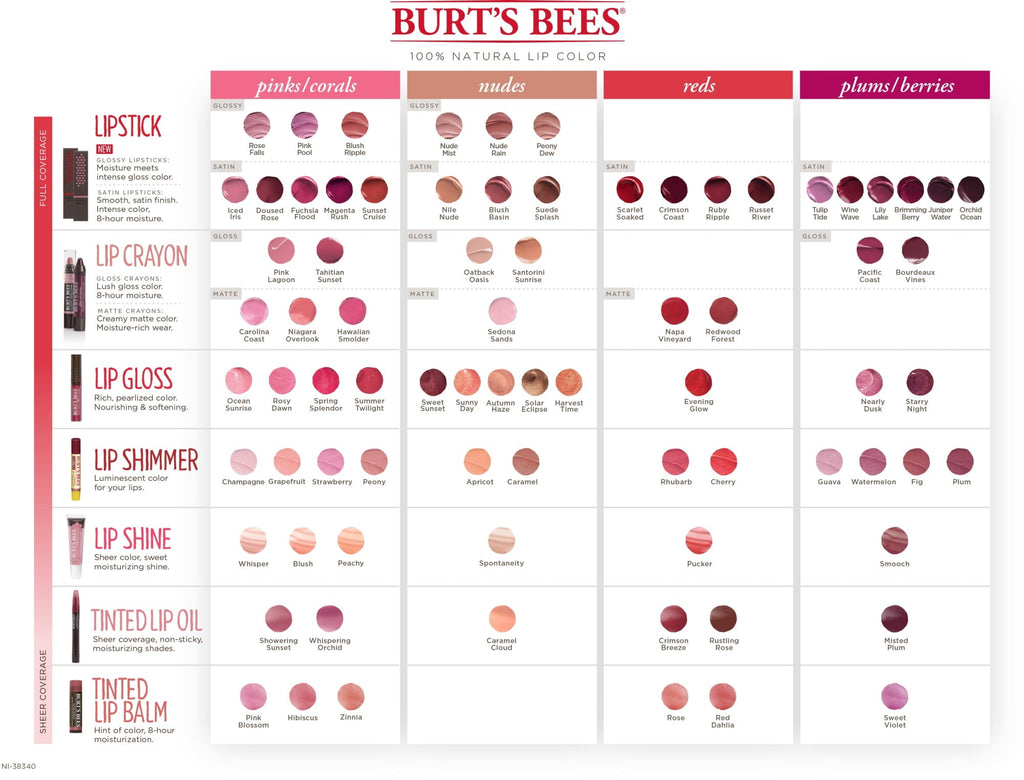 Burt's Bees 100% Natural Tinted Lip Balm, Rose with Shea Butter & Botanical Waxes - 1 Tube
