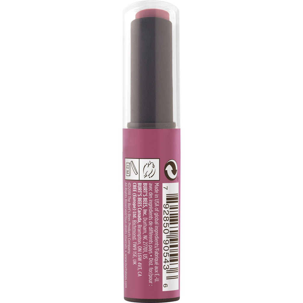 Burts Bees 100% Natural Origin Matte Stick  Rush of Raspberry, 1 Tube
