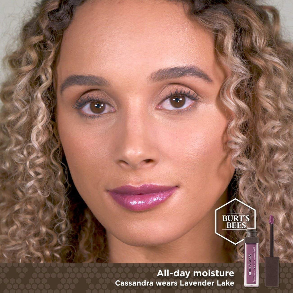 Burt's Bees 100% Natural Moisturizing Liquid Lipstick, Lavender Lake - 1 Tube