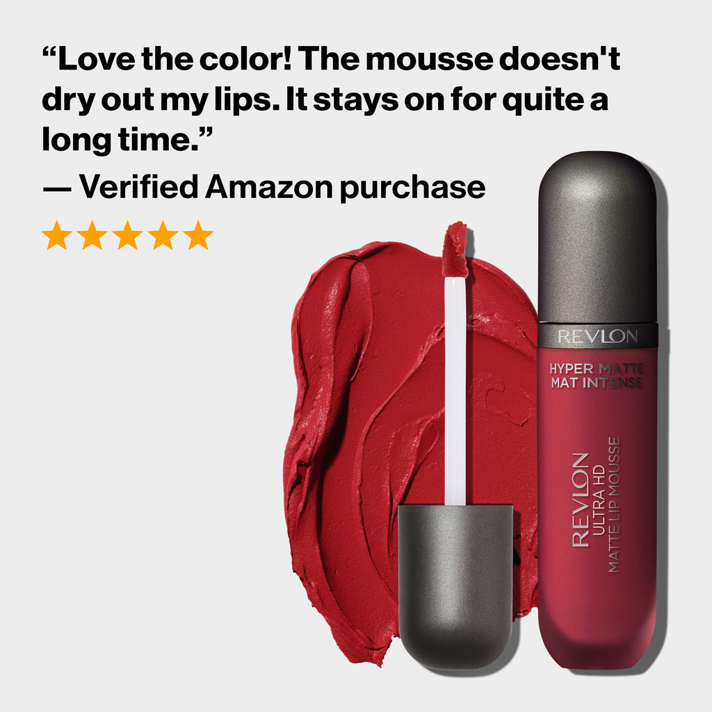 Revlon Ultra HD Lip Mousse Hyper Matte, Liquid Cream-like Lipstick , 860 Earthy, 0.16 oz, Earthy (860), 0.2 fl oz