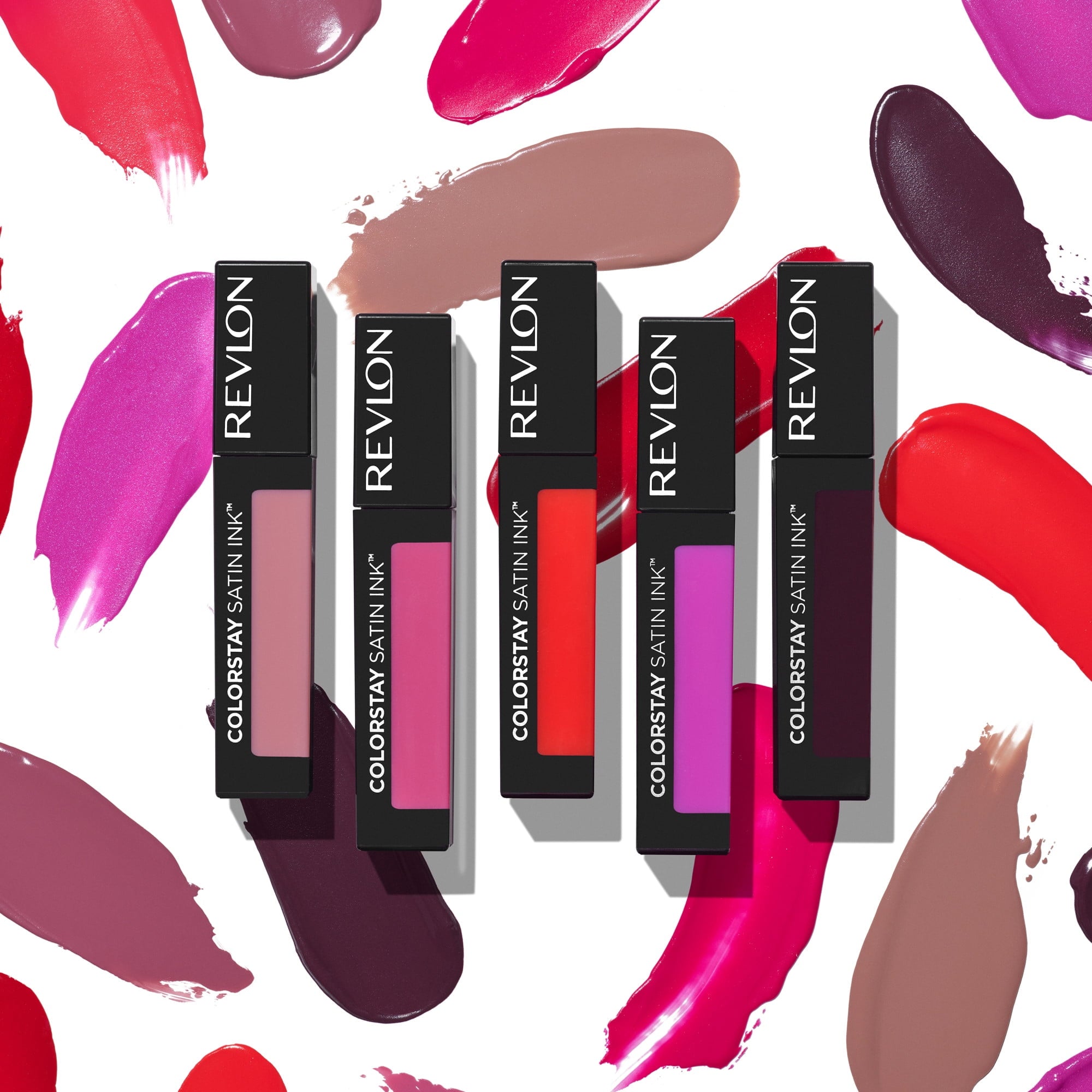 REVLON ColorStay Satin Ink Crown Jewels Liquid Lipstick, Longlasting & Waterproof Lipcolor, Moisturizing Creamy Formula Infused with Black Currant Seed Oil, 034 Regal Ruby, 0.17 fl oz.